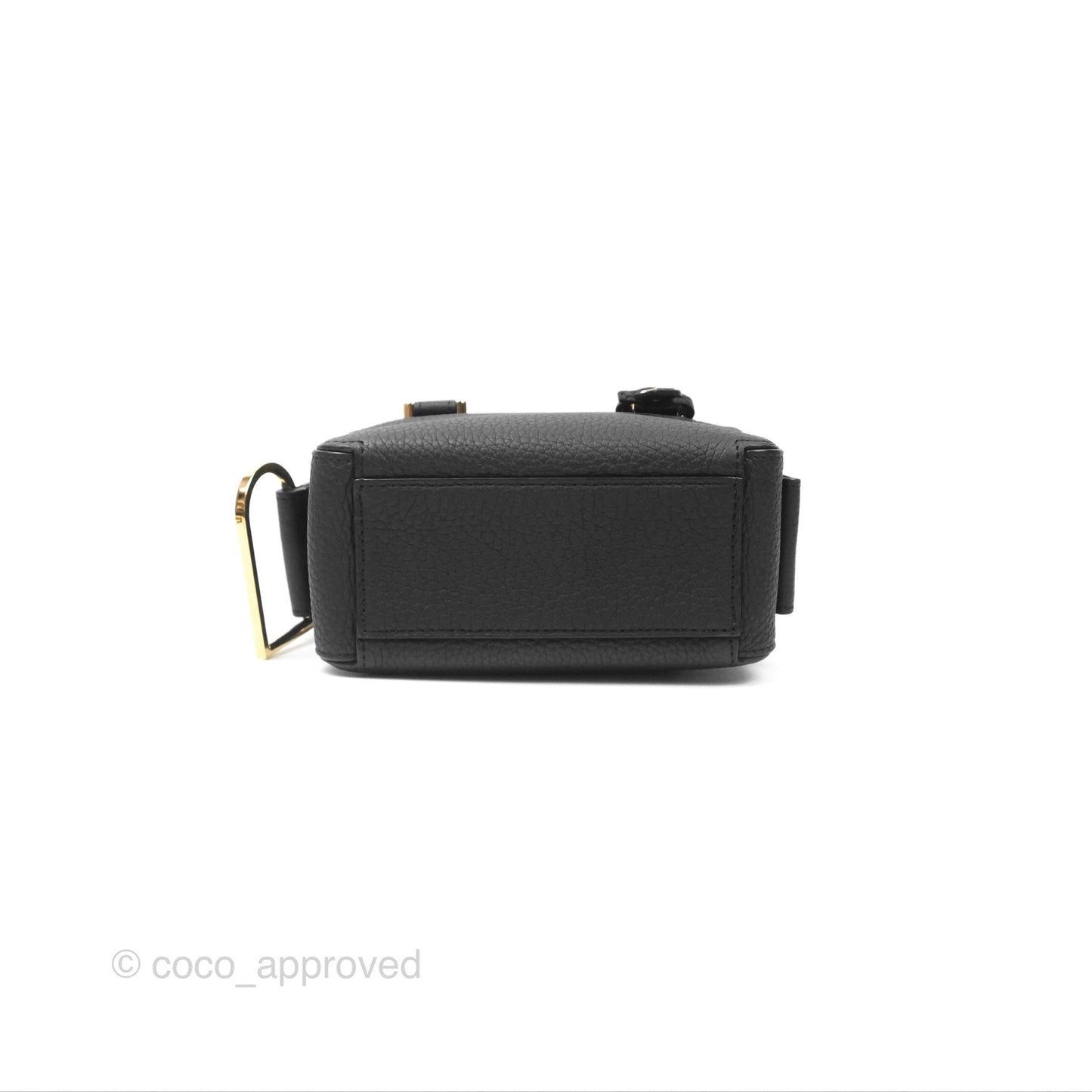 Delvaux Cool Box Nano Taurillon Soft Grained Calfskin Black Gold Hardware