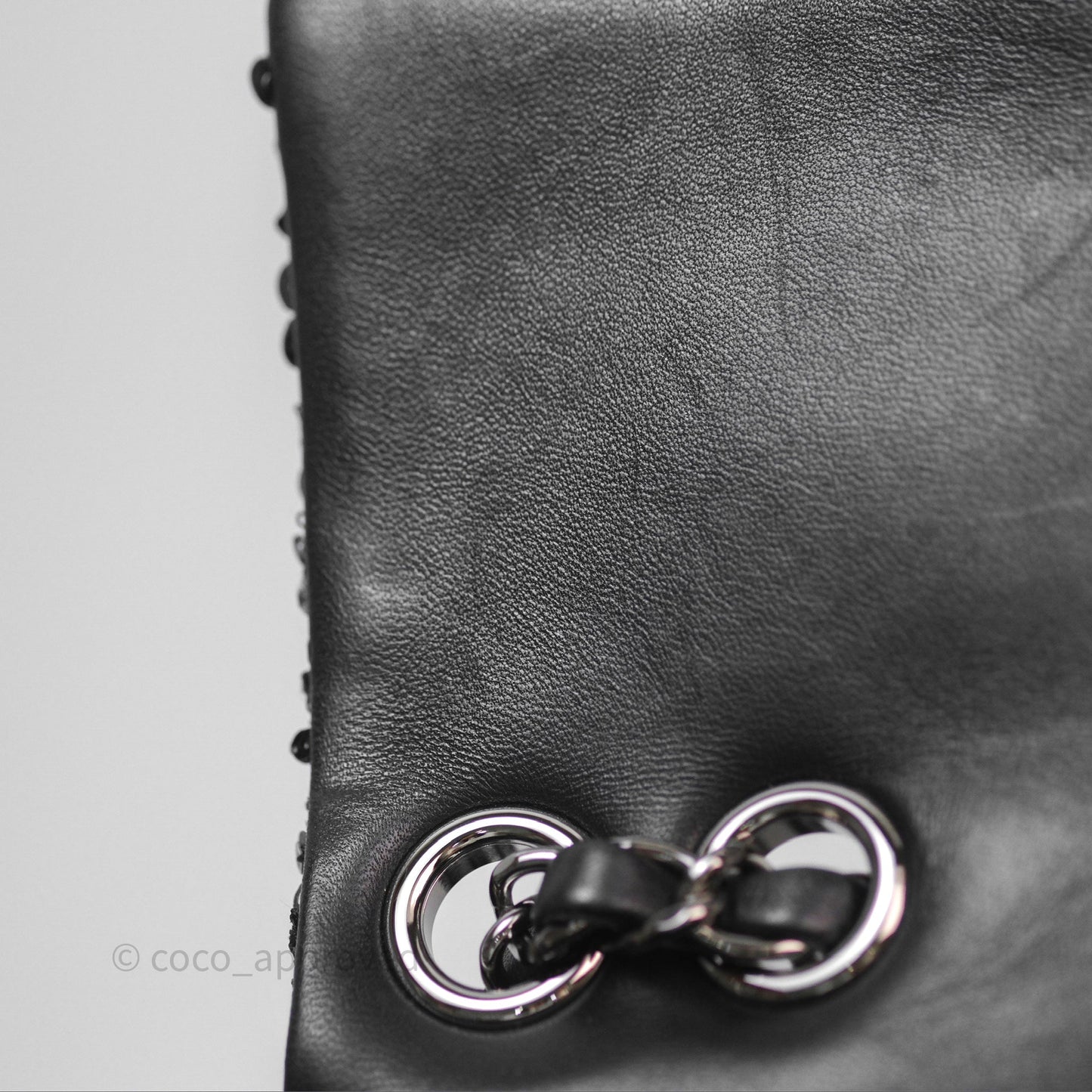 Chanel Mini Flap Bag Sequin Black/ Navy Gun Metal Hardware
