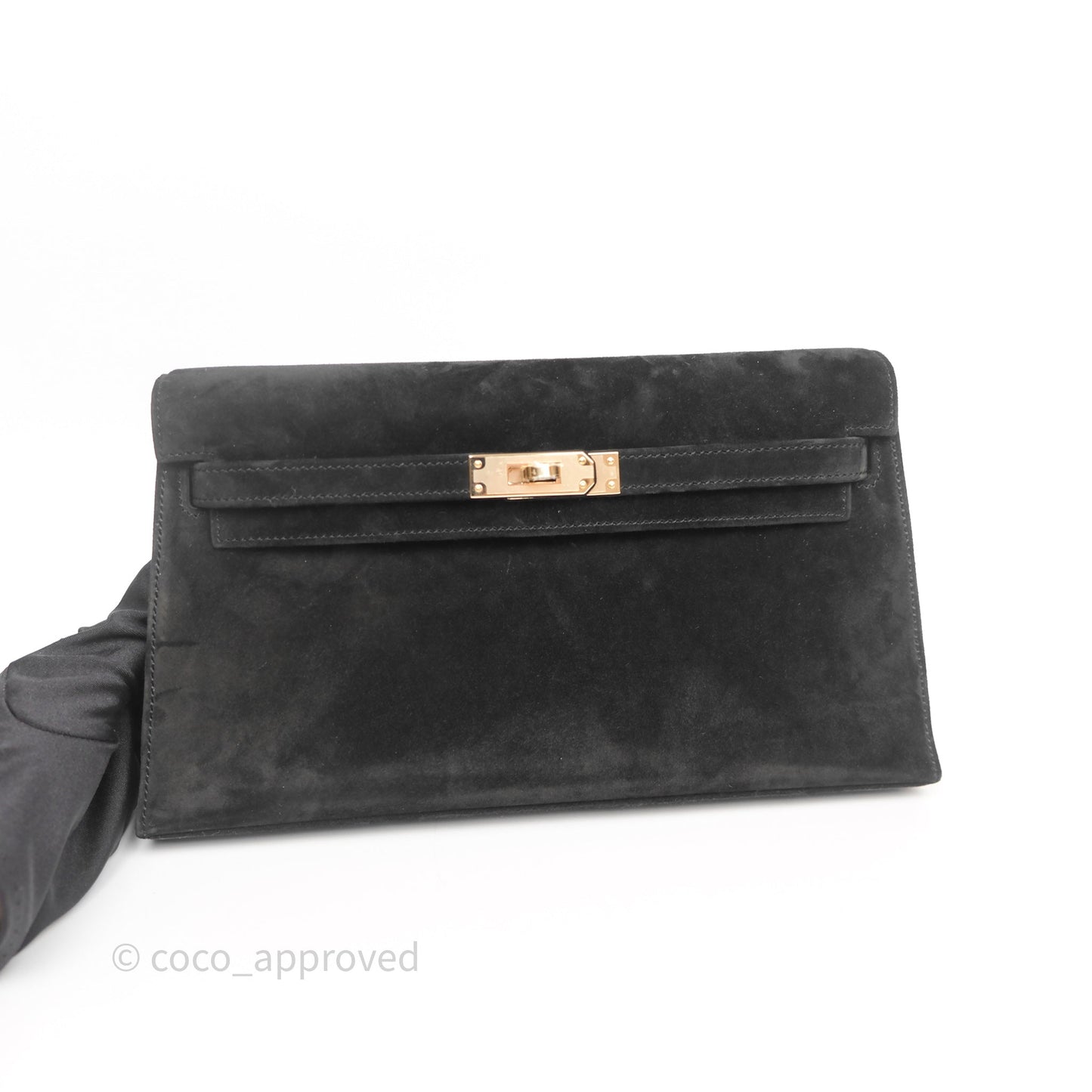Hermès Kelly Elan Black Noir 89 Doblis Gold Hardware