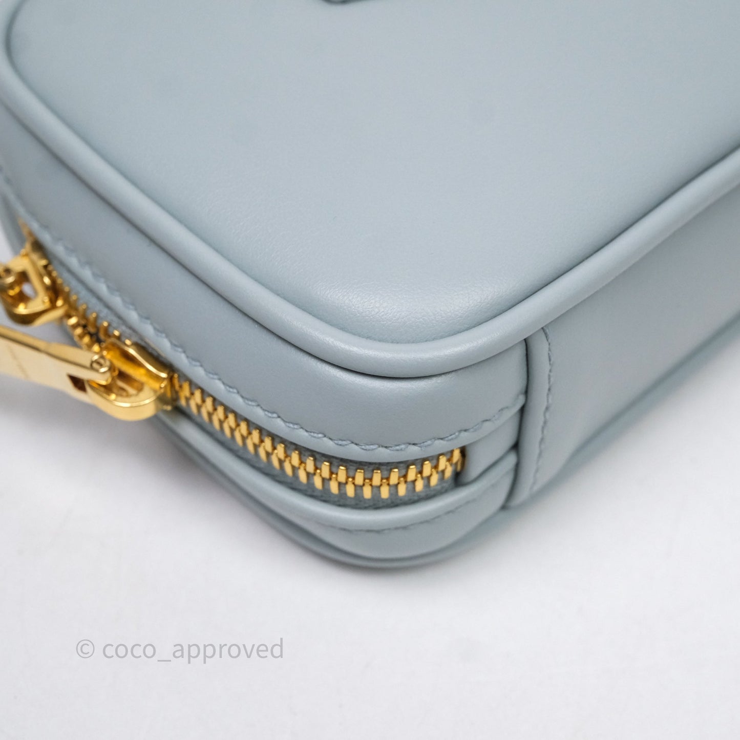 Miu Miu Arcadie Mini Bag Lago Blue Gold Hardware