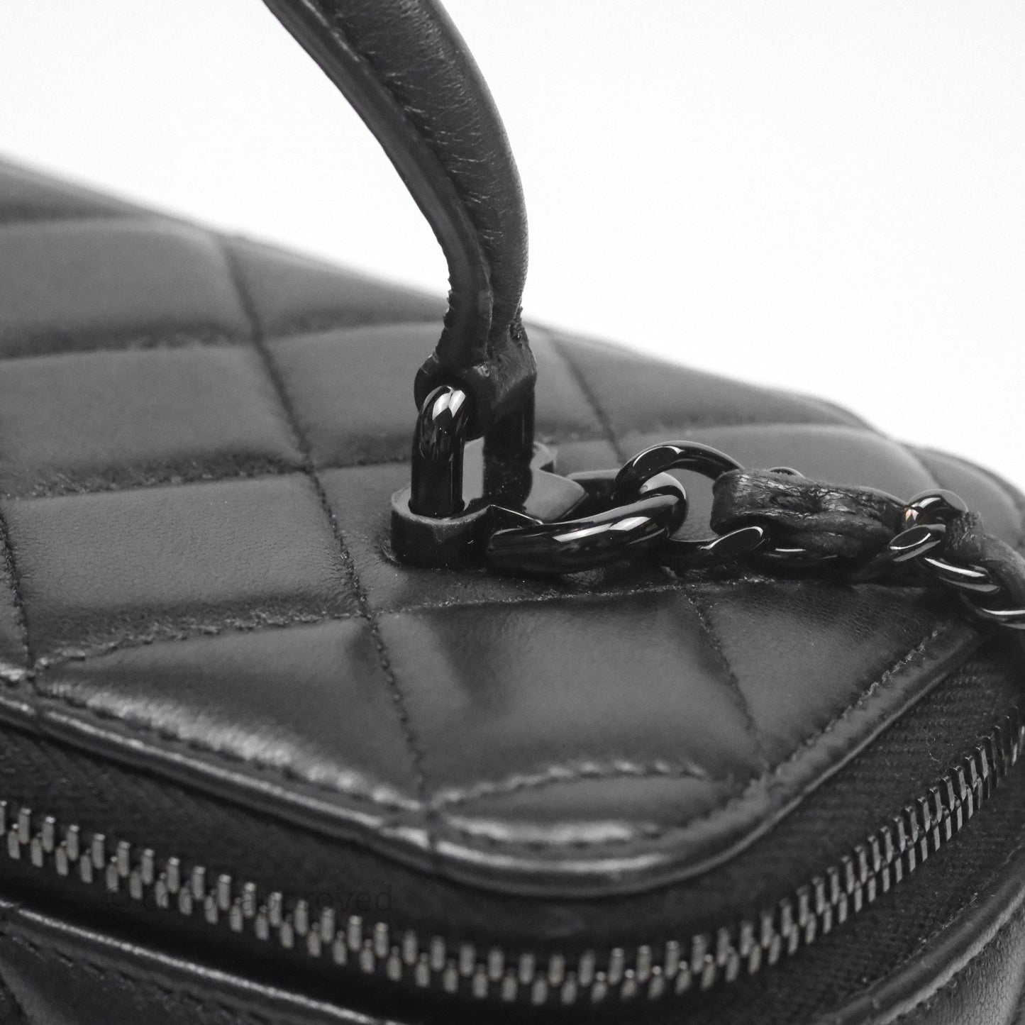 Chanel Vanity Rectangular Top Handle So Black Lambskin