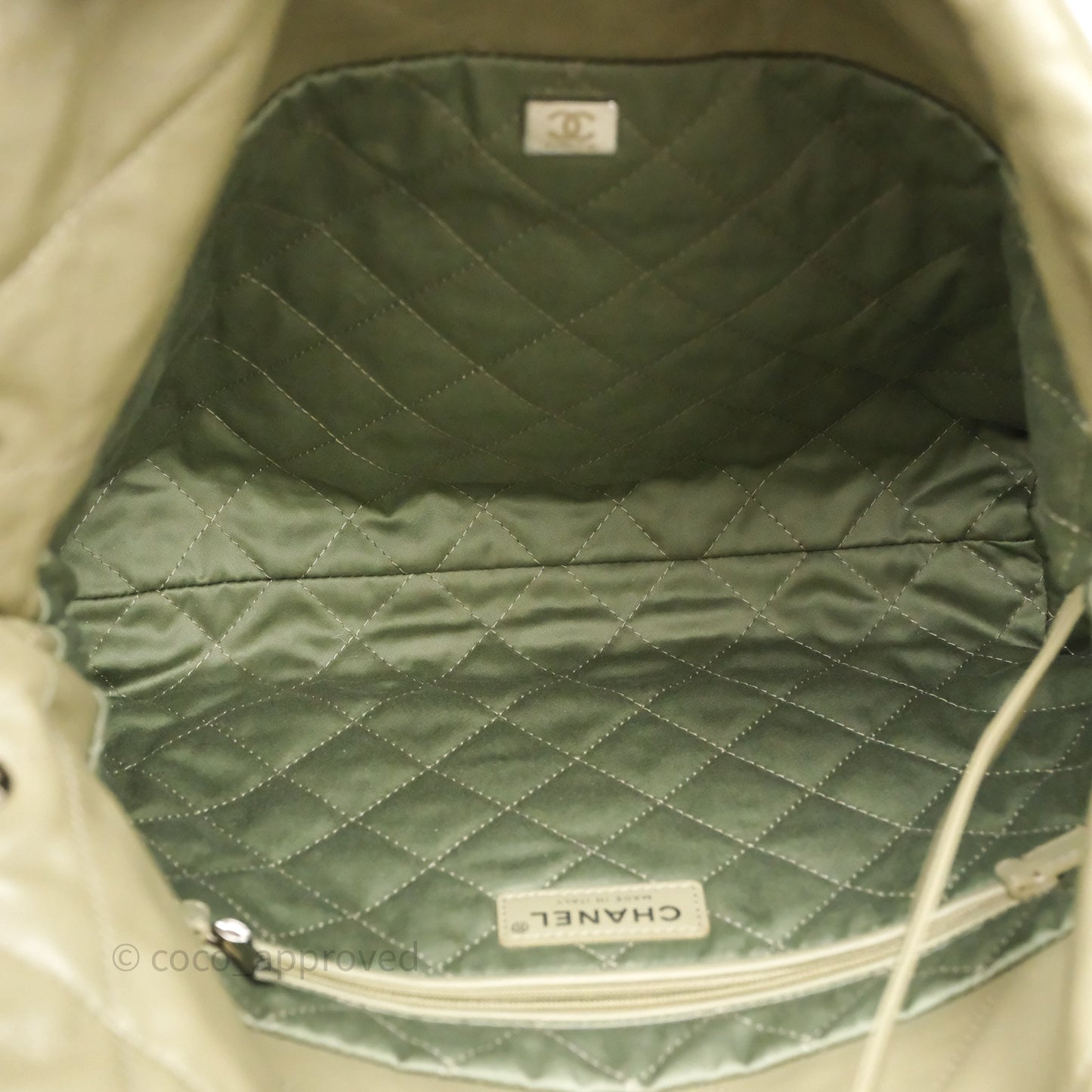 Chanel 22 Small Sage Green Shiny Calfskin Silver Hardware