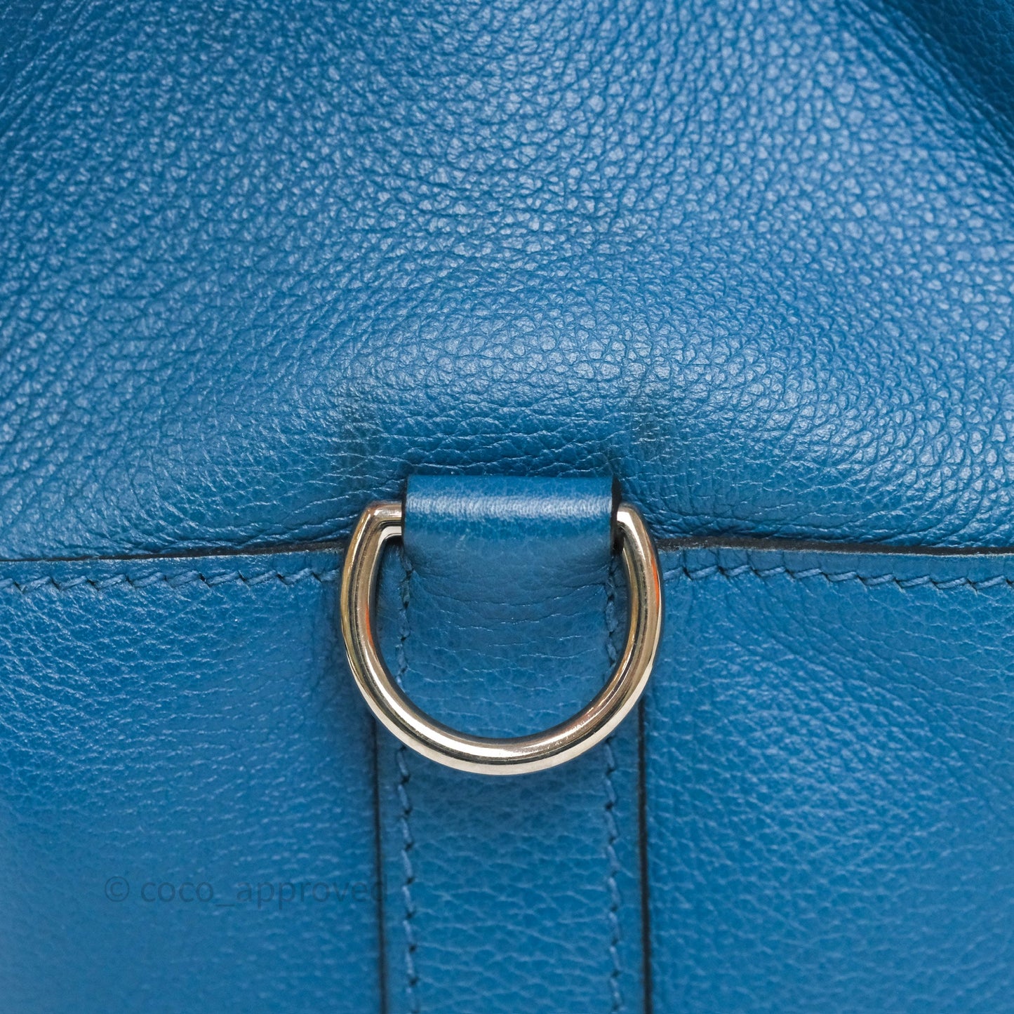 Hermès ToolBox 20 Bleu Cobalt 7C Evercolor Palladium Hardware