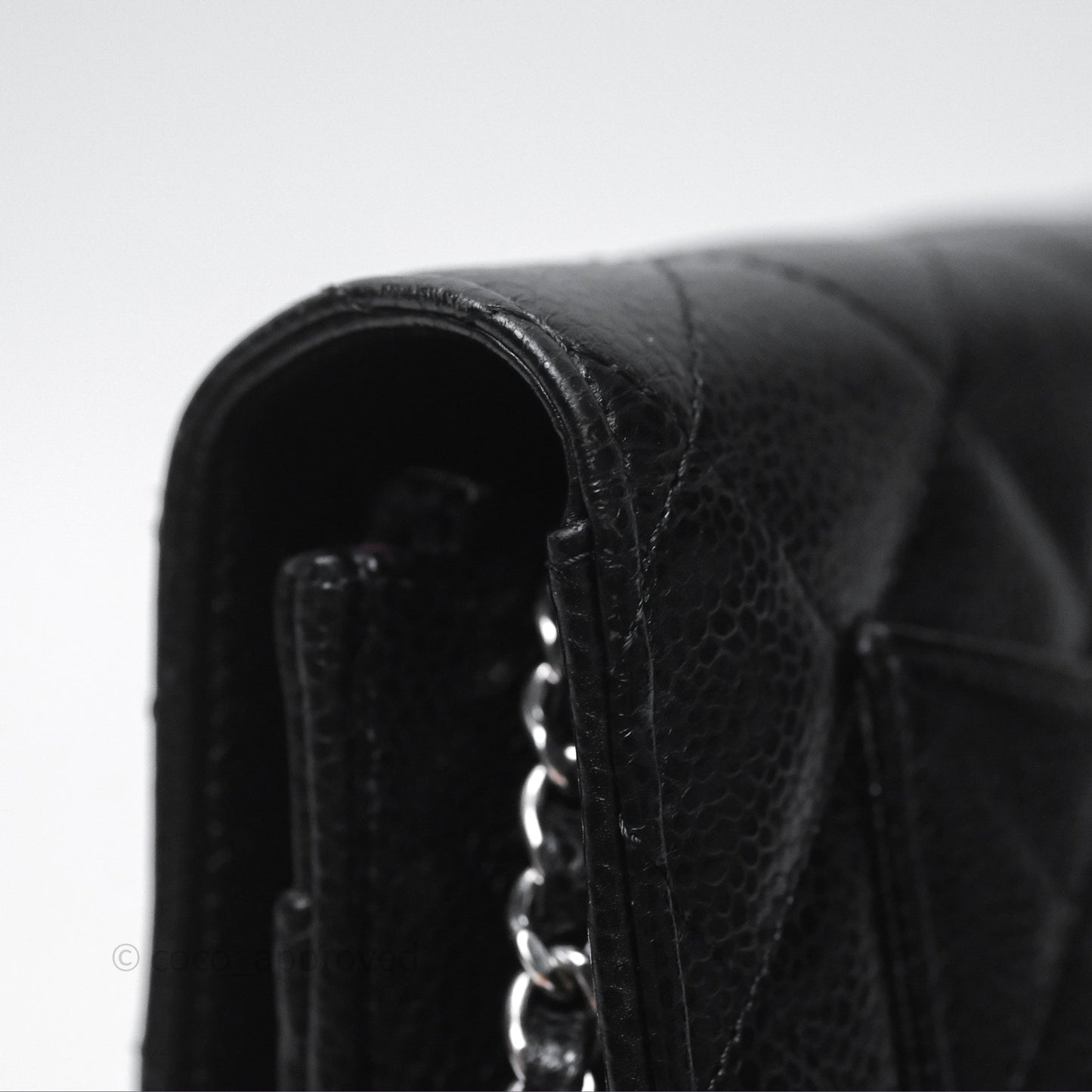 Chanel Quilted WOC Black Caviar Silver Hardware