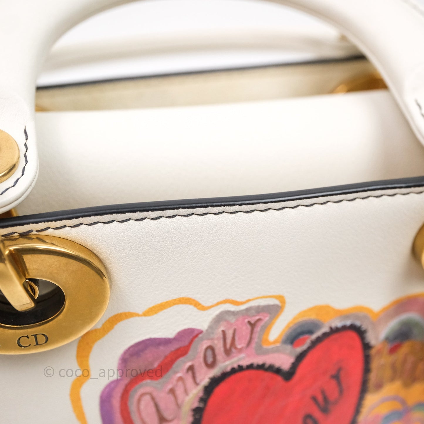 Christian Dior Mini Lady Dior Niki De Saint Phalle Calfskin White