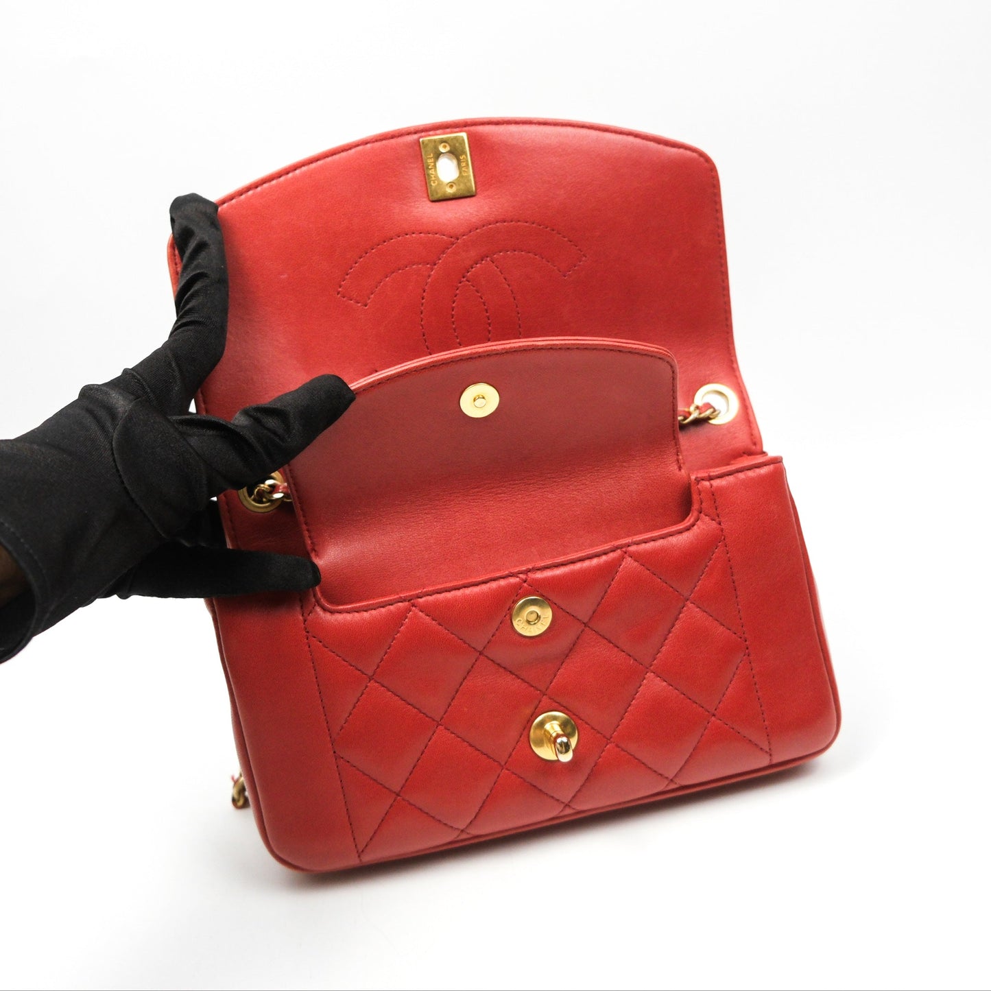 Chanel Diana Reissue Brick Red Gold Hardware