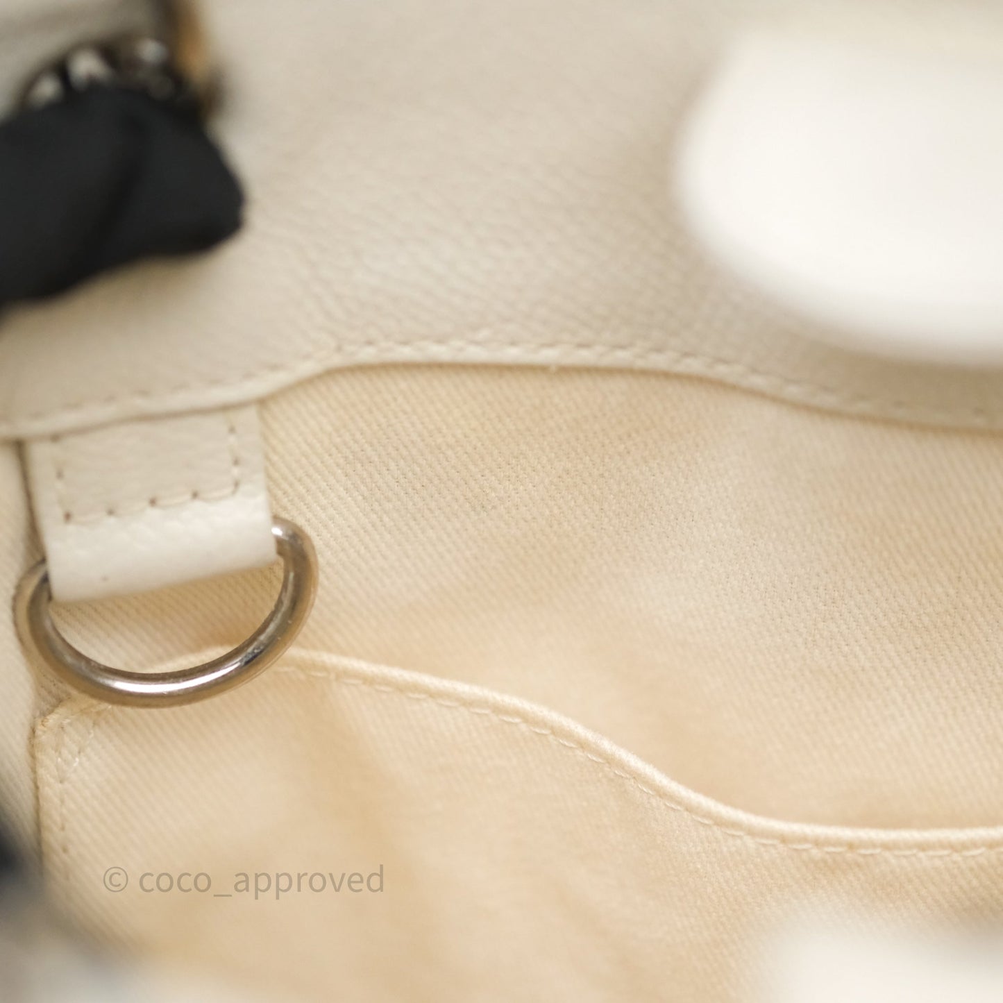 Chanel Vertical GST White Caviar Silver Hardware