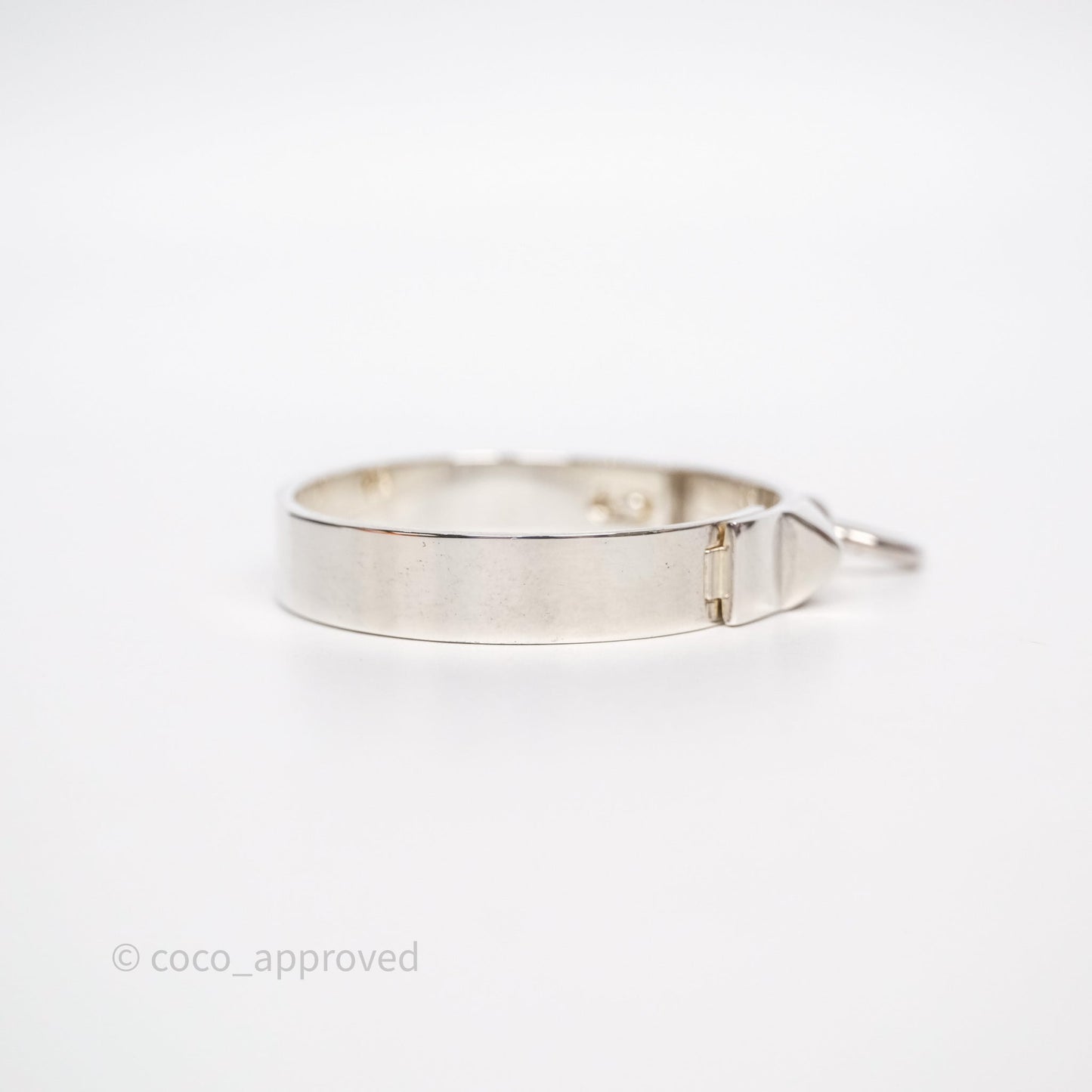 Hermes Collier de Chien Bracelet Sterling Silver Size SH
