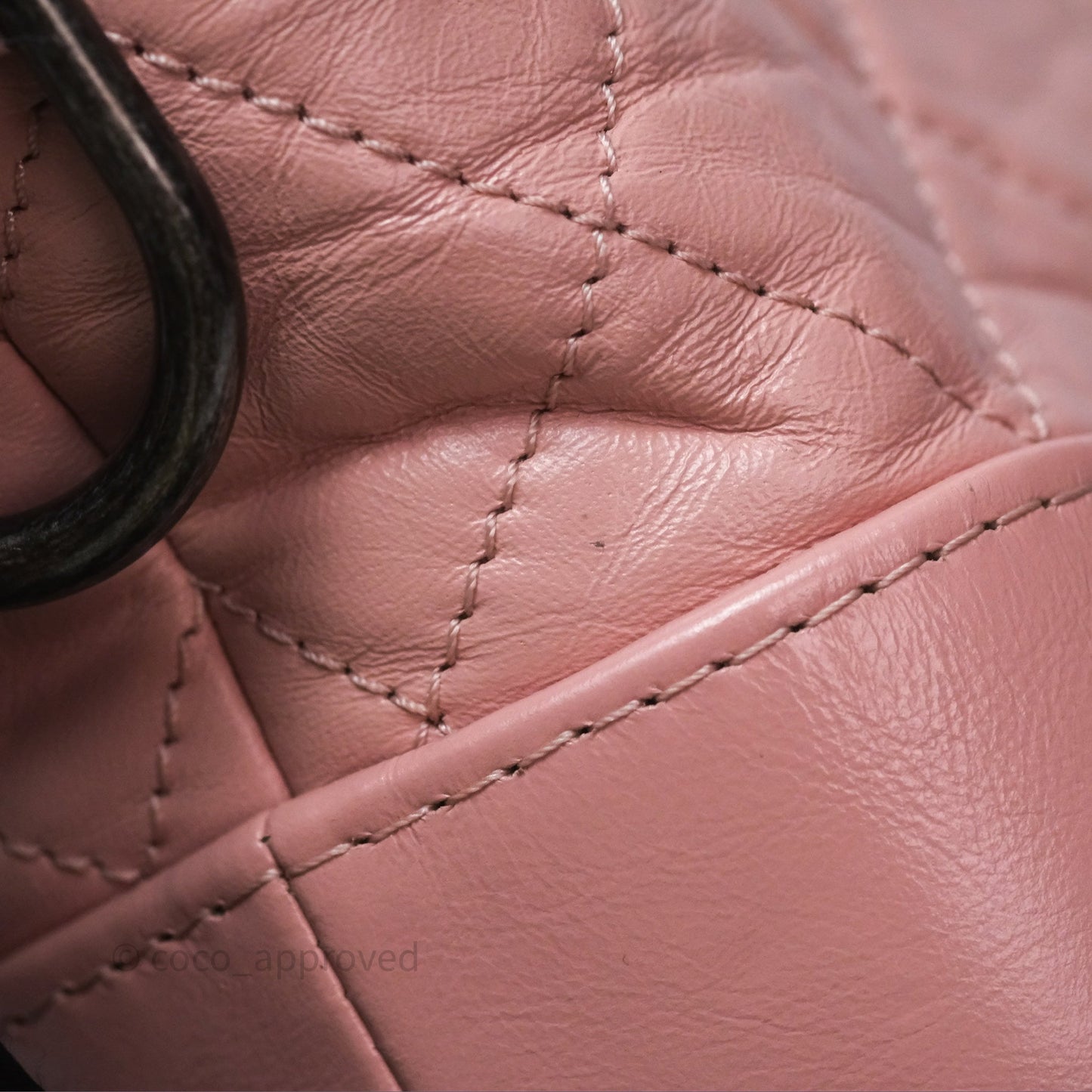 Chanel Small Gabrielle Hobo Quilted Pink Aged Calfskin