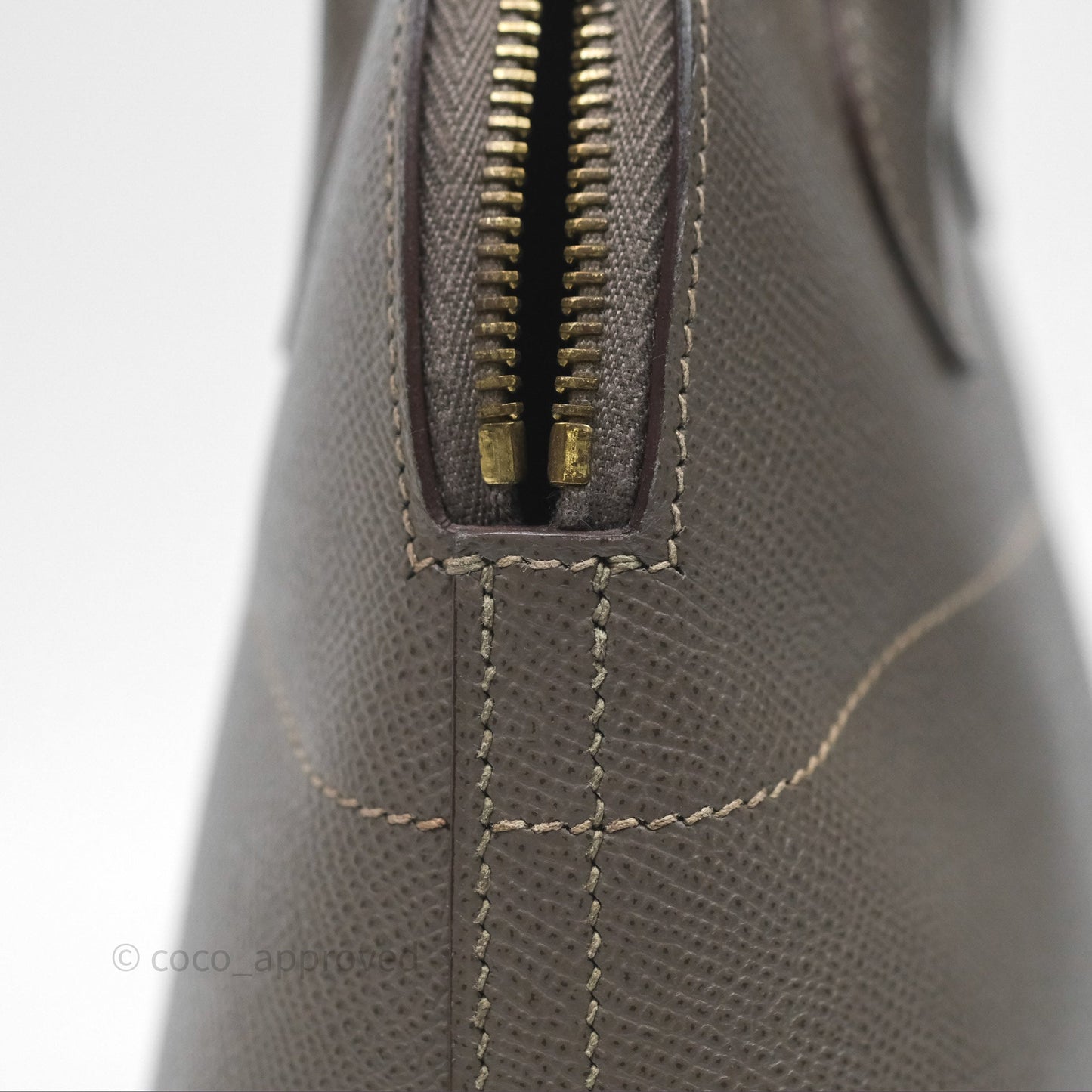 Hermès Bolide 27 Etain 8F Epsom Gold Hardware