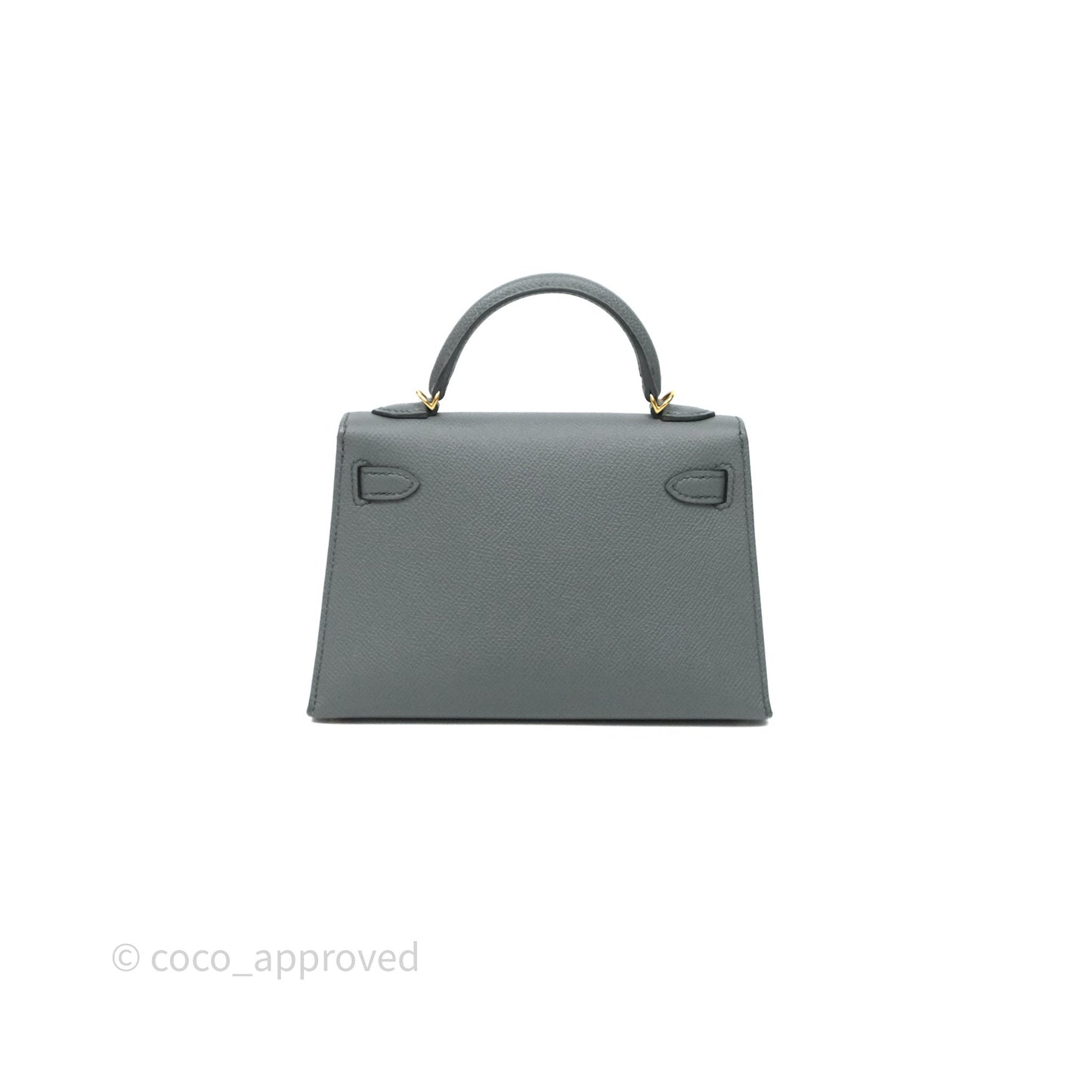 Hermès Mini Kelly Vert Amande 63 Epsom Gold Hardware