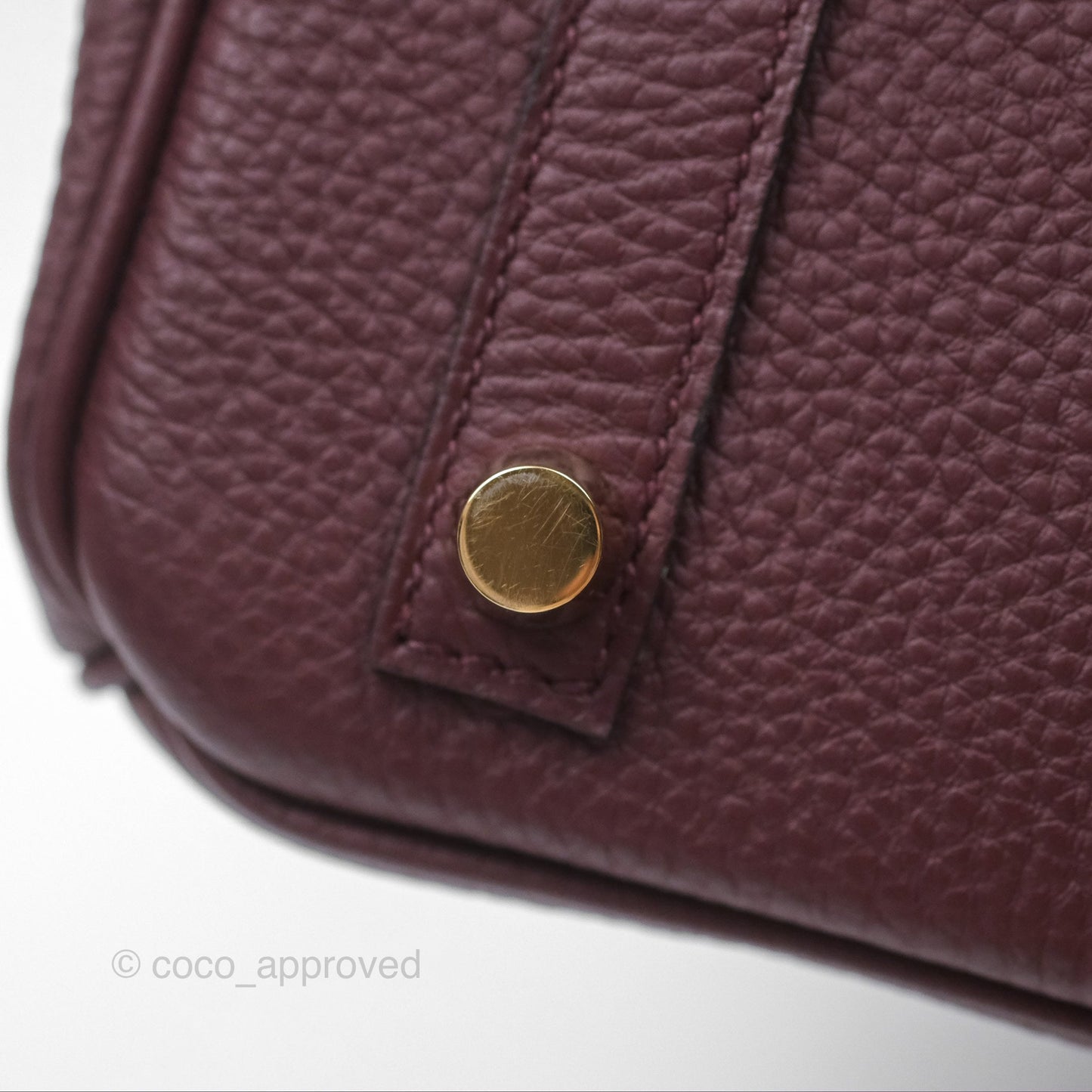 Hermès Birkin 25 Retourne Bordeaux Togo Gold Hardware