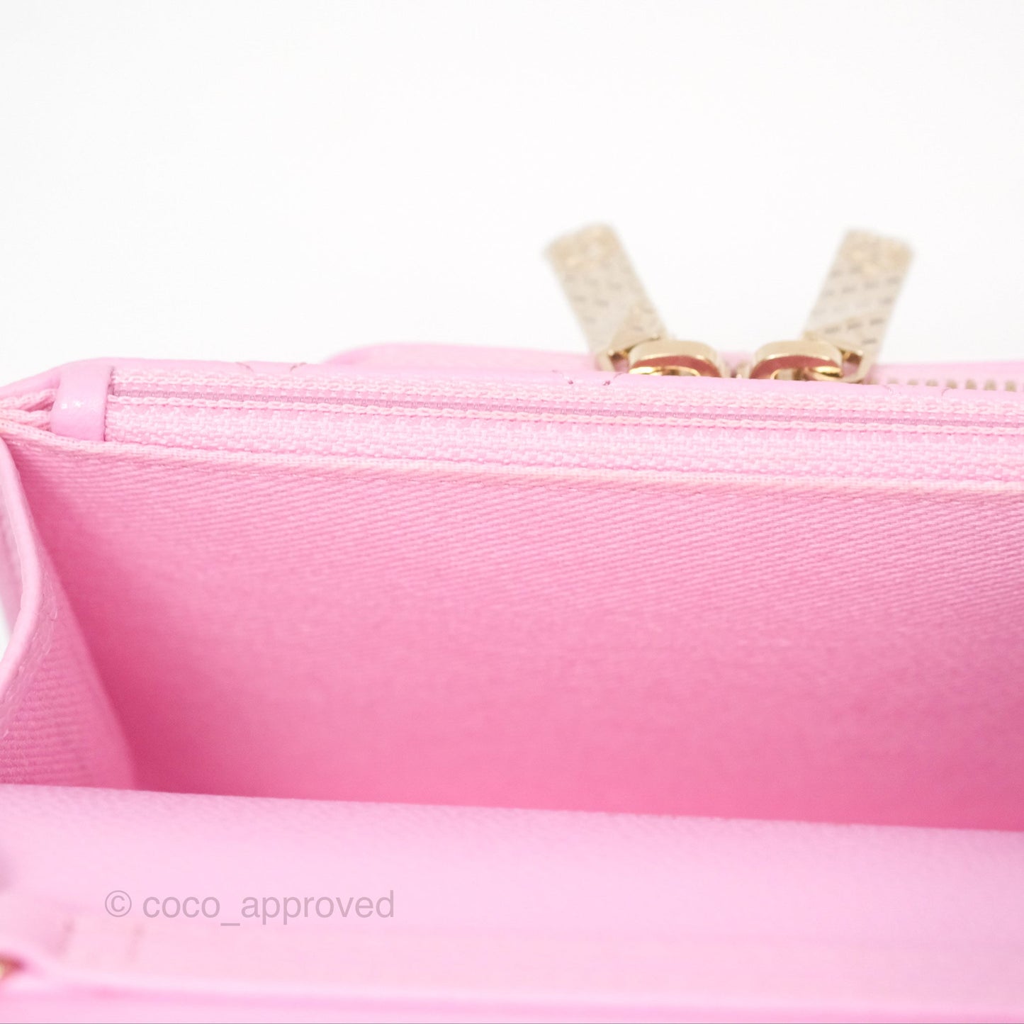 Chanel Business Affinity Clutch With Chain Pink Caviar Gold Hardware