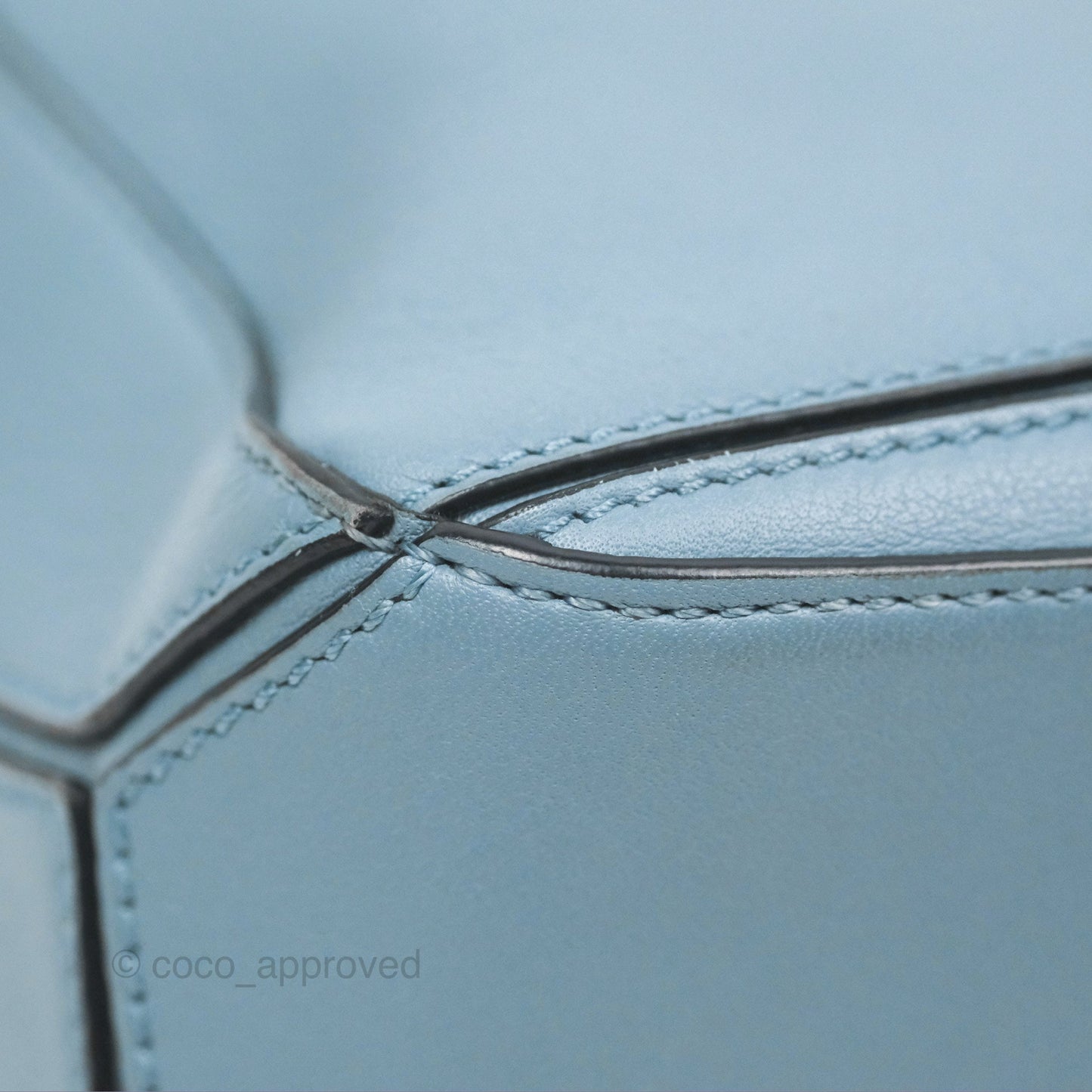 Loewe Small Puzzle Bag Stone Blue Calfskin