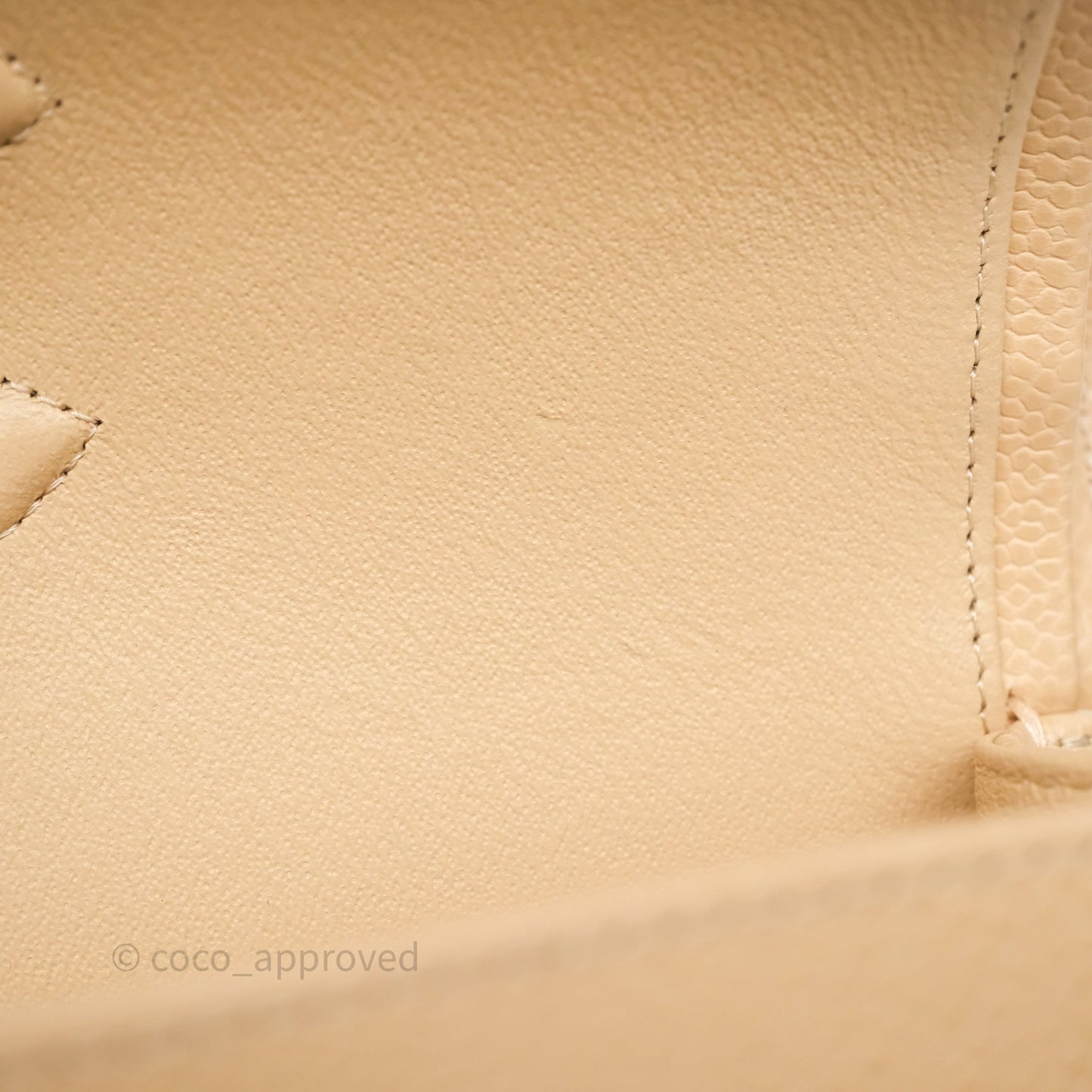 Chanel Small Classic Flap Quilted Beige Caviar Gold Hardware