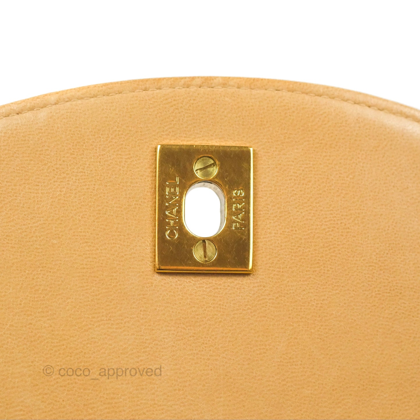 Chanel Vintage CC Duma Backpack Beige Lambskin 24K Gold Hardware