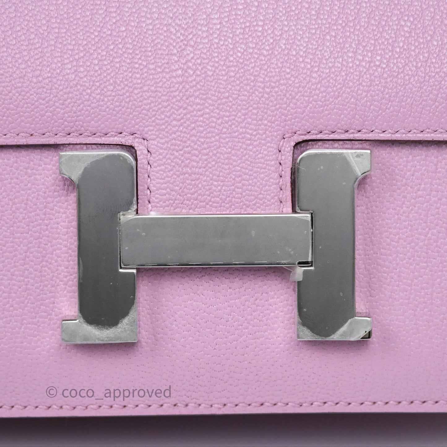 Hermès Constance Mini 18cm Mauve Sylvestre X9 Chevre Mysore Palladium Hardware