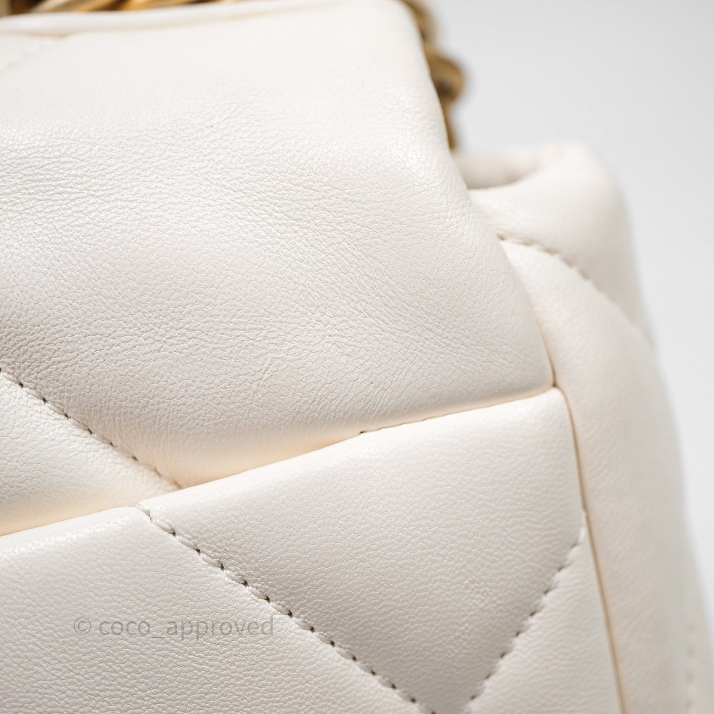 Chanel 19 Small Ivory White Mixed Hardware