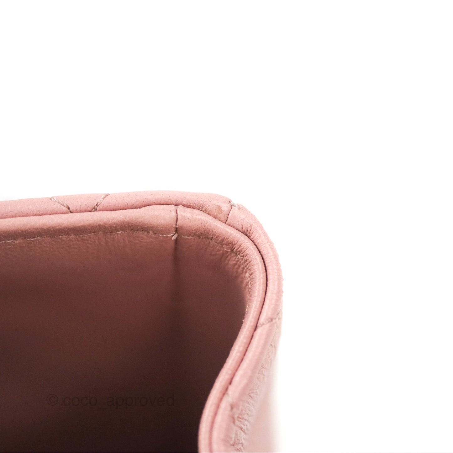Chanel Quilted Mini Square Flap Pink Lambskin Gold Hardware