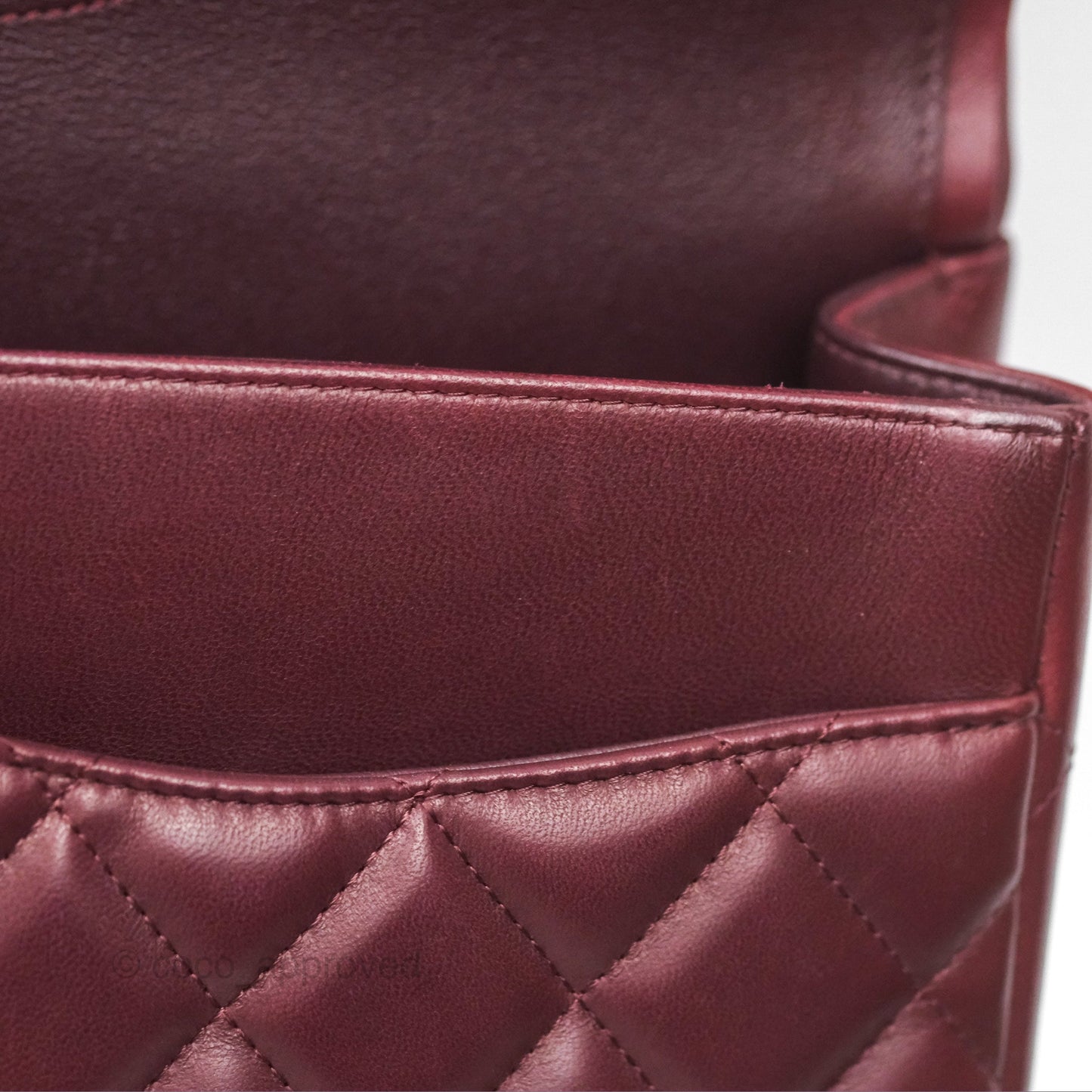 Chanel Jumbo Double Flap Burgundy Lambskin Gold Hardware
