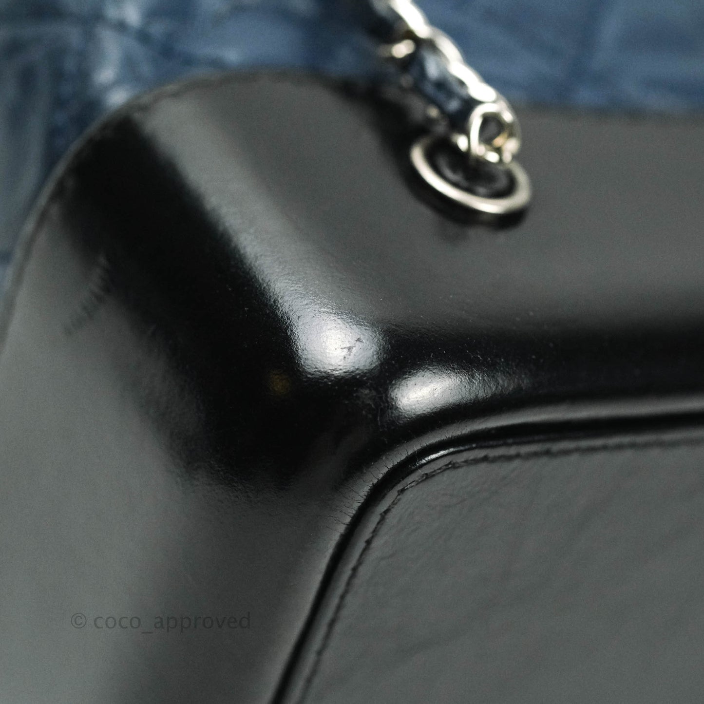 Chanel Gabrielle Backpack Black Aged Calfskin Small Navy Black