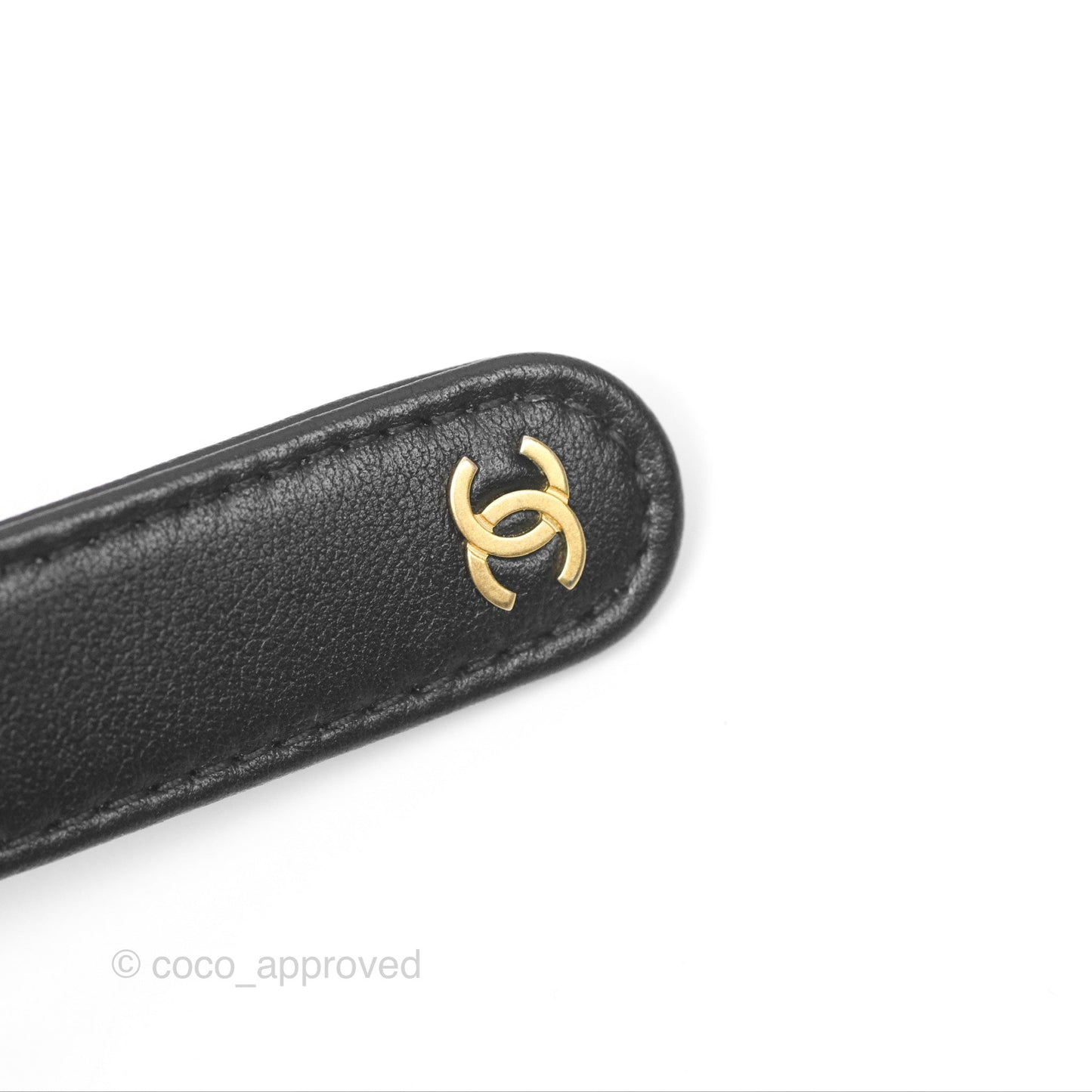 Chanel Small Logo Camera Case Quilted Black Calfskin