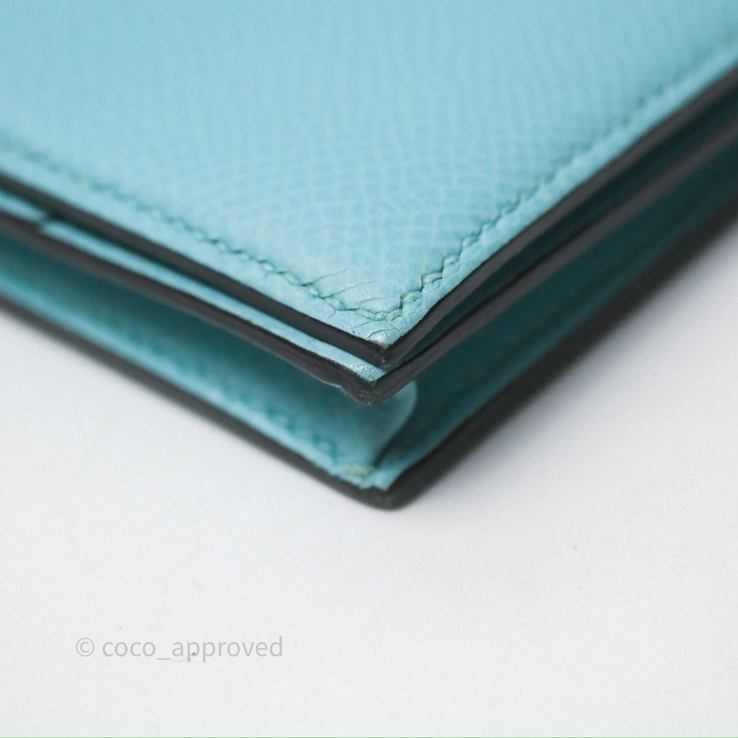 Hermès Bearn Long Wallet Bleu Atoll 3P Epsom Gold Hardware