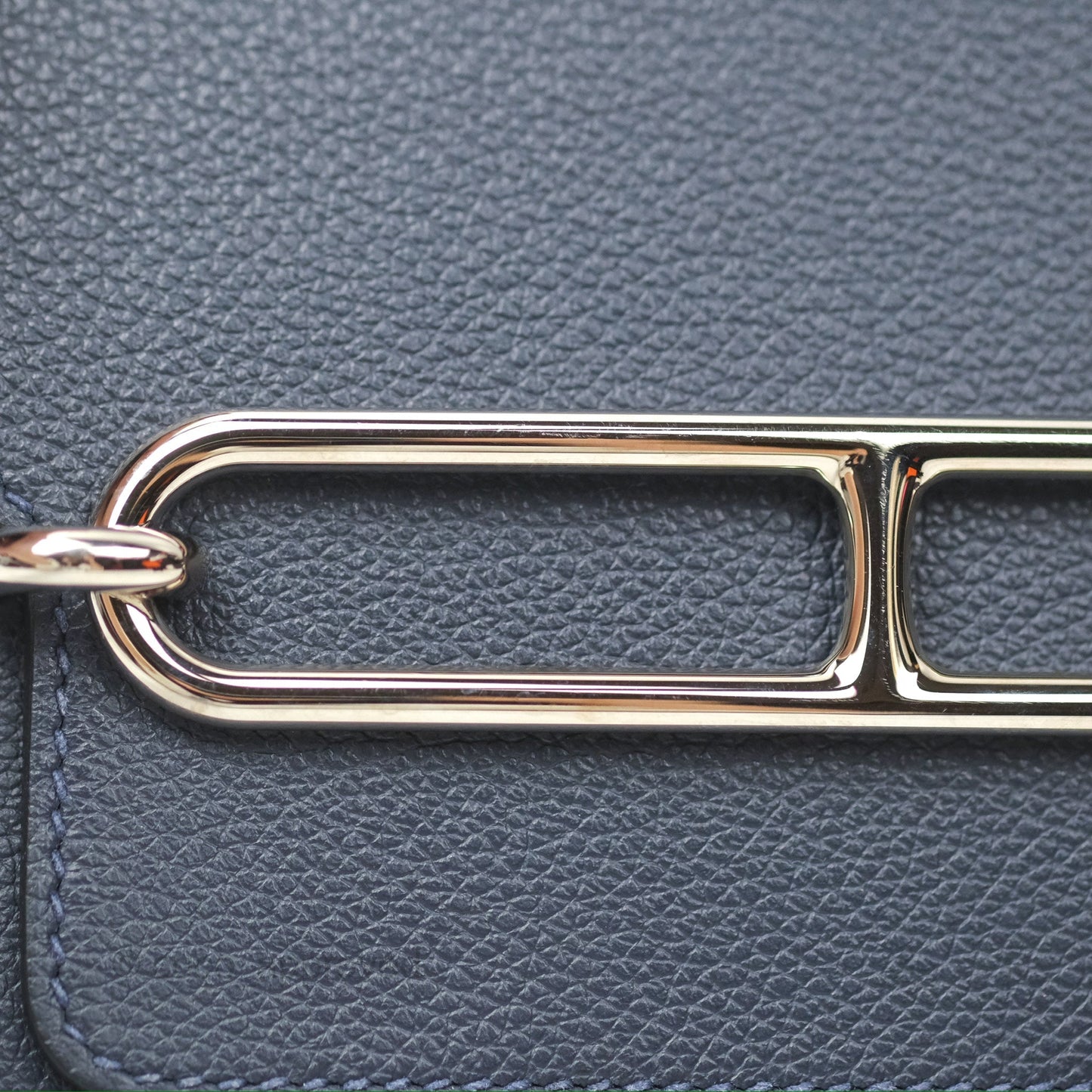Hermès Roulis Mini 18 Blue Nuit Evercolor Palladium Hardware