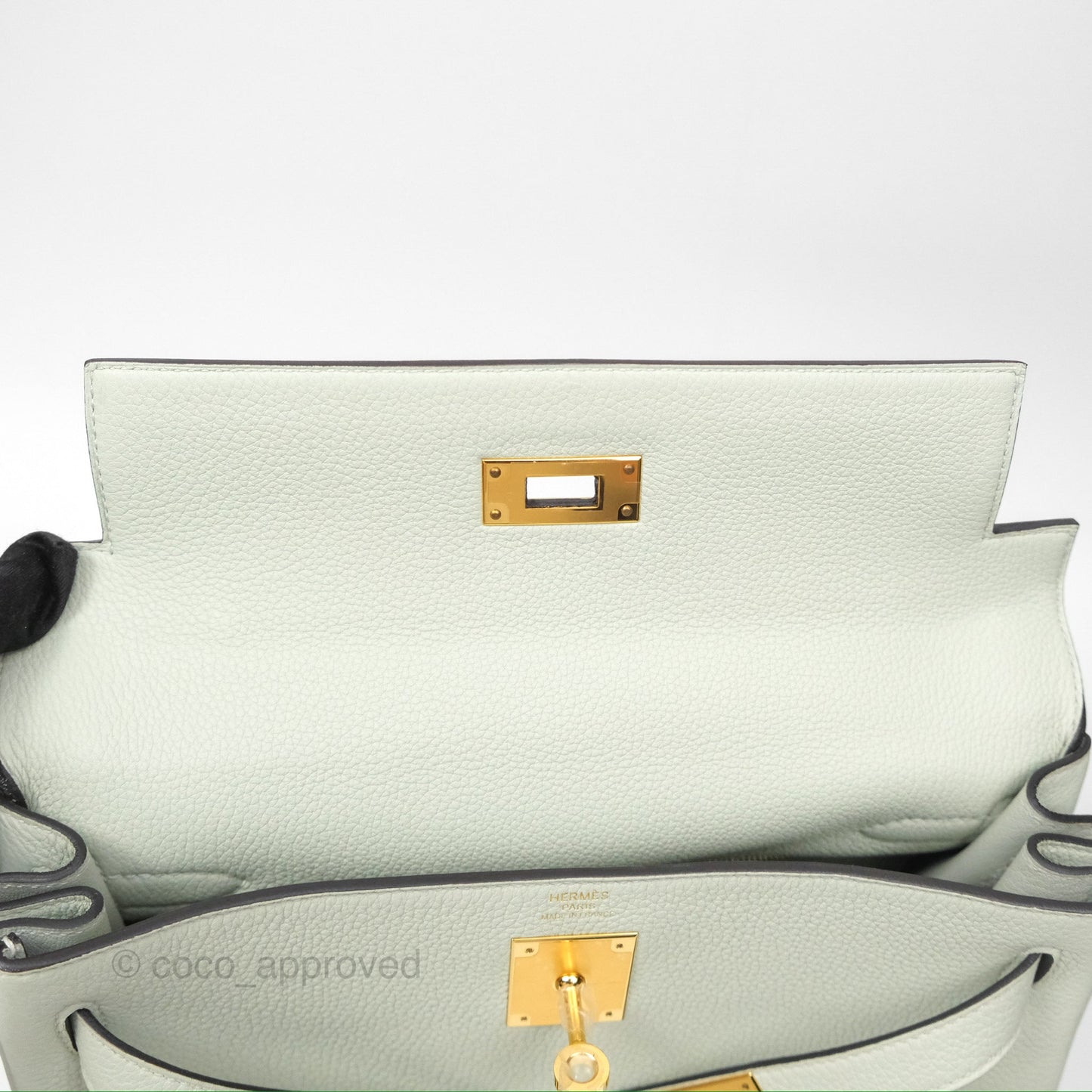 Hermès Kelly II 28 Retourne Togo Gris Neve Gold Hardware