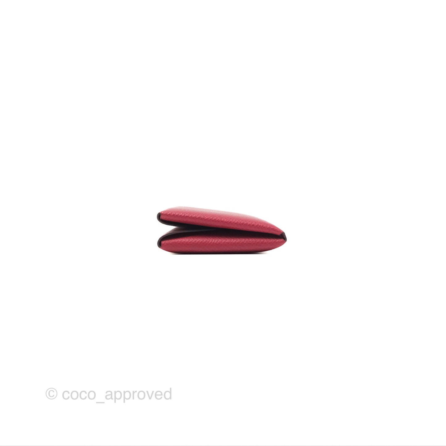 Hermès Calvi Duo Compact Card Holder Rouge Grenat Epsom