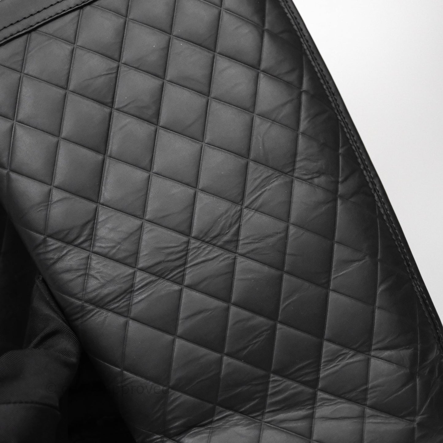 Chanel CC Quilted Knee High Boots Black Calfskin