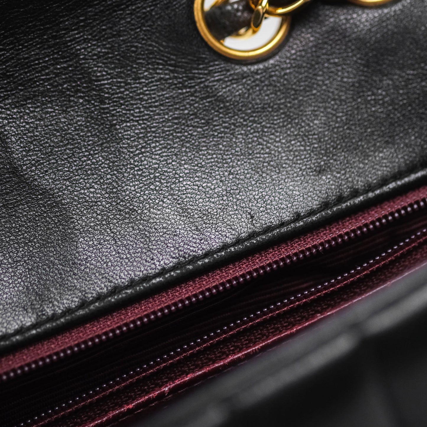 Chanel Vintage Chevron Envelope Flap Bag Black Lambskin 24K Gold Hardware