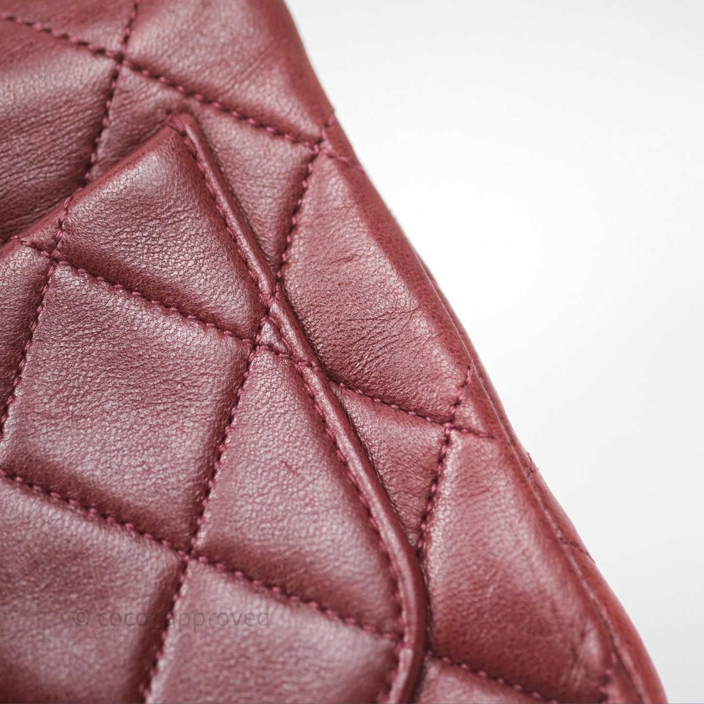 Chanel Vintage Mini Square Burgundy Lambskin 24K Gold Hardware