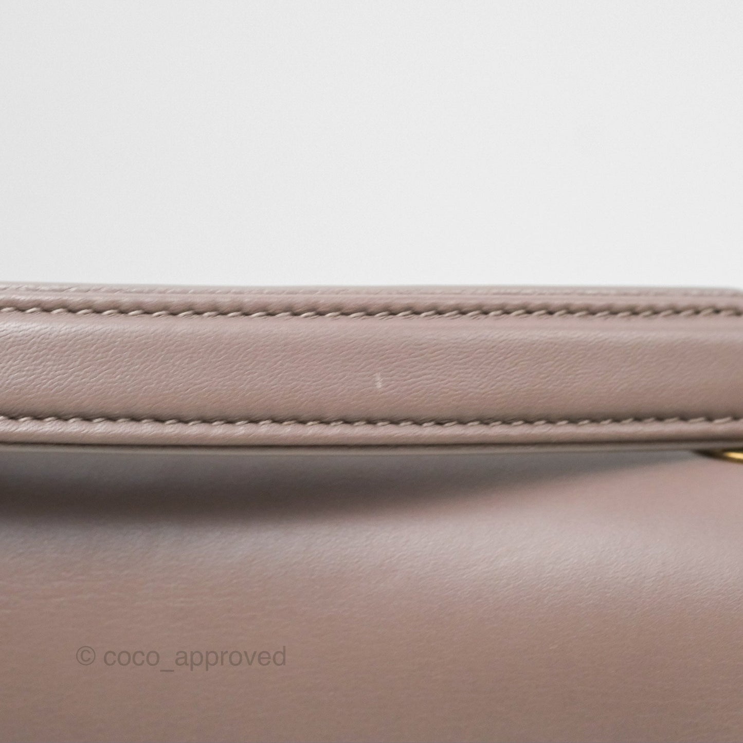 Chanel Coco Curve Flap Burnished Lilac Grey Calfskin Goatskin Antique Gold Hardware