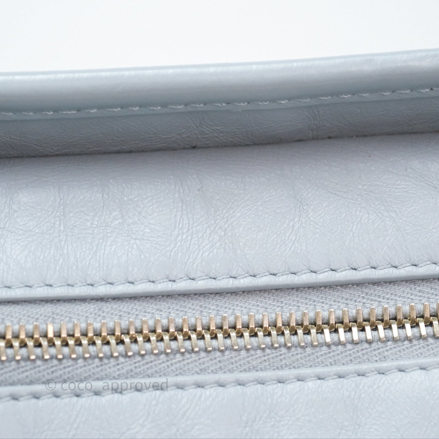 Chanel Small Gabrielle Hobo Quilted Light Blue Aged Calfskin
