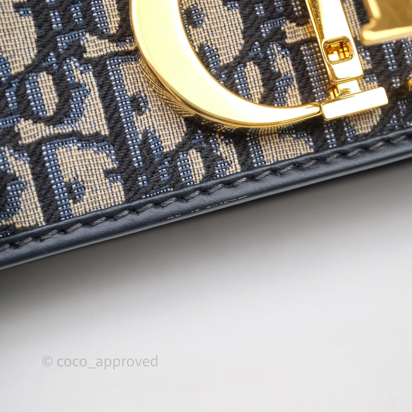 Christian Dior 30 Montaigne Bag Blue Dior Oblique Jacquard Dior