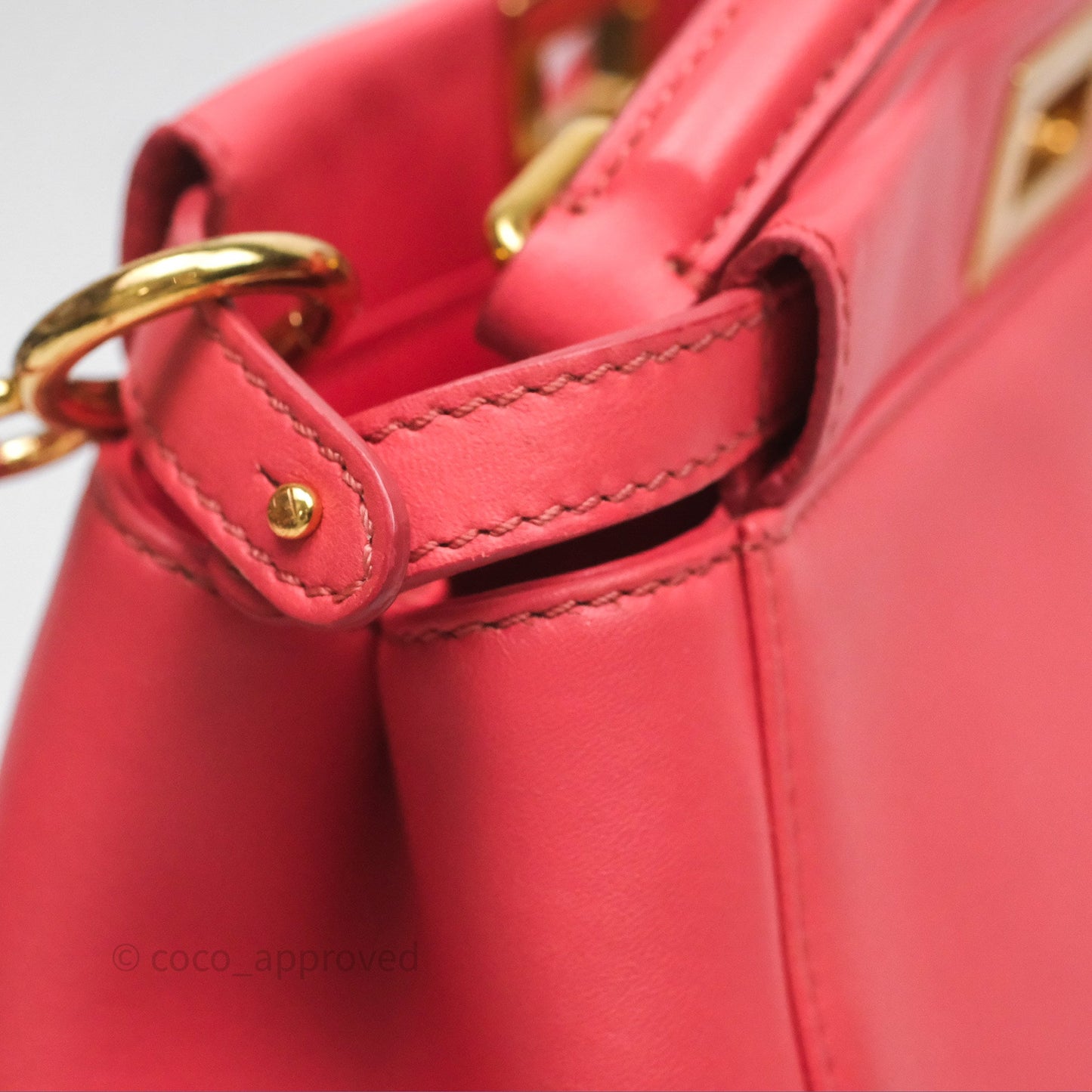 Fendi Nappa Mini Peekaboo Bag Hot Pink
