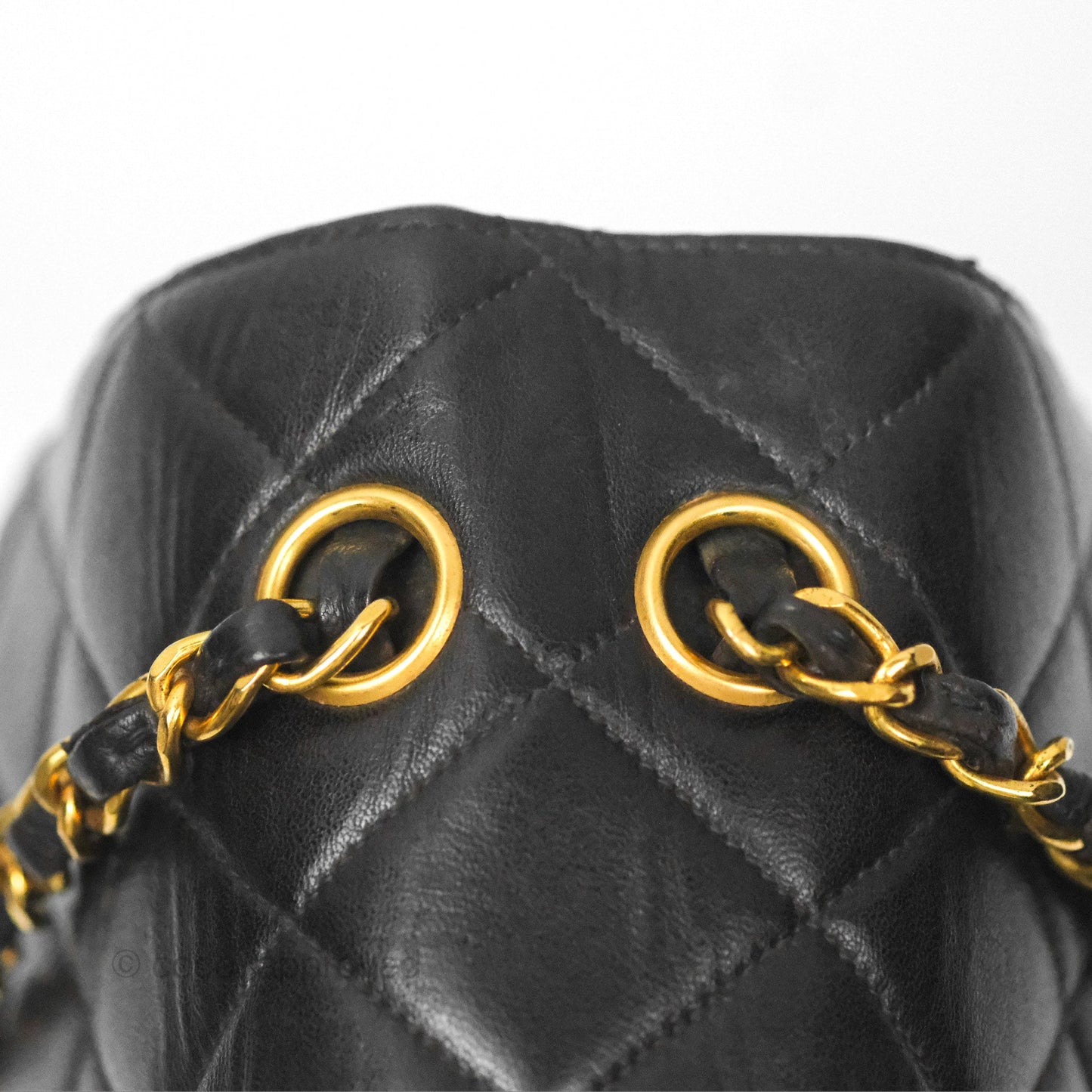 Chanel Vintage Double Sided Jumbo Flap Black Lambskin 24K Gold Hardware