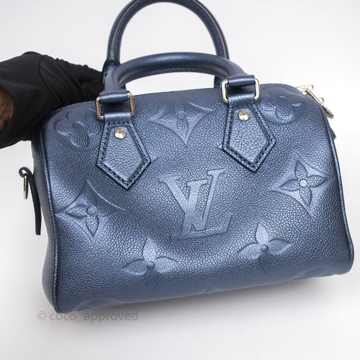 Louis Vuitton Speedy Bandoulière 20 Monogram Empreinte Navy
