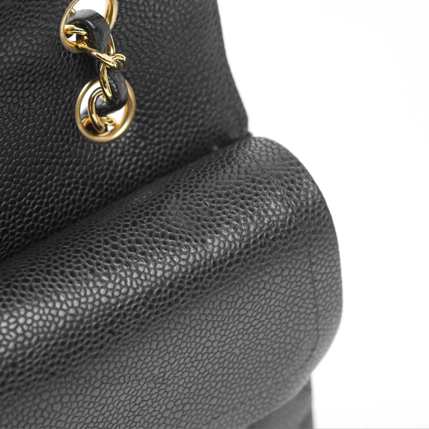 Chanel Classic M/L Medium Flap Quilted Black Caviar Gold Hardware