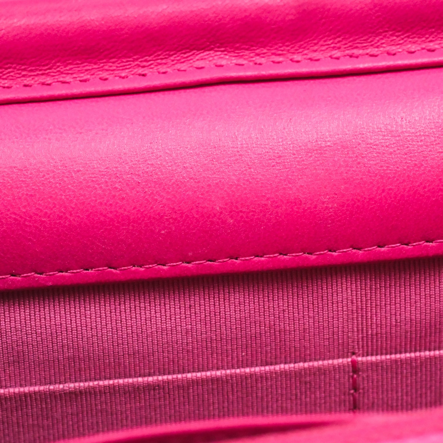 Chanel Quilted Wallet on Chain WOC Pink Lambskin Silver Hardware