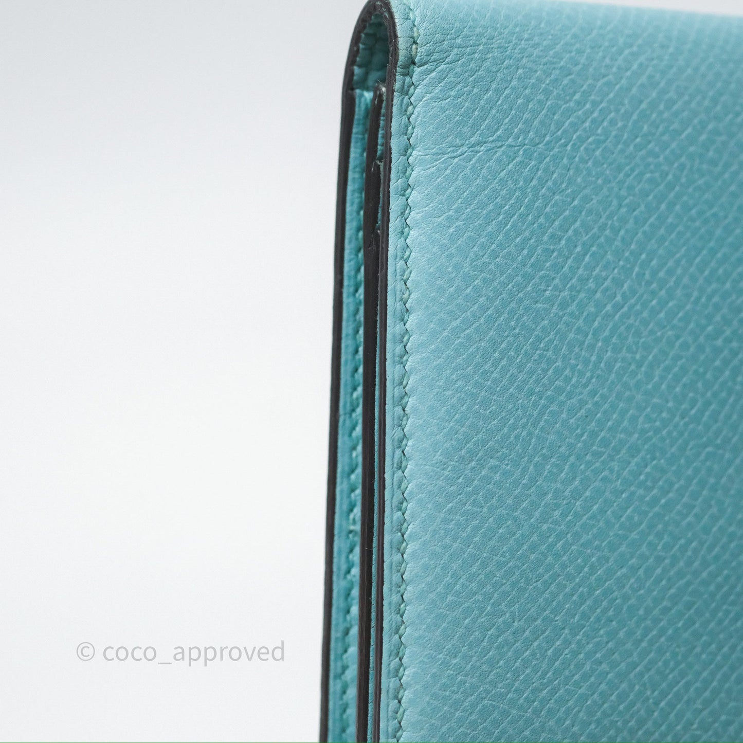 Hermès Bearn Long Wallet Bleu Atoll 3P Epsom Gold Hardware