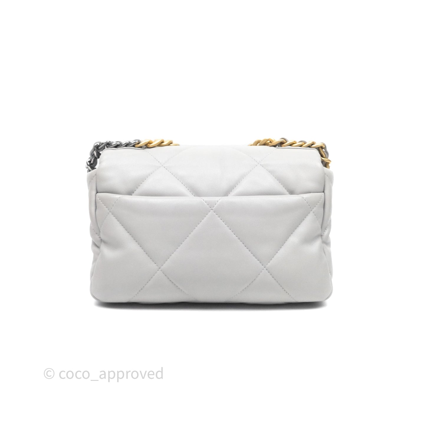 Chanel 19 Small Light Grey Mixed Hardware