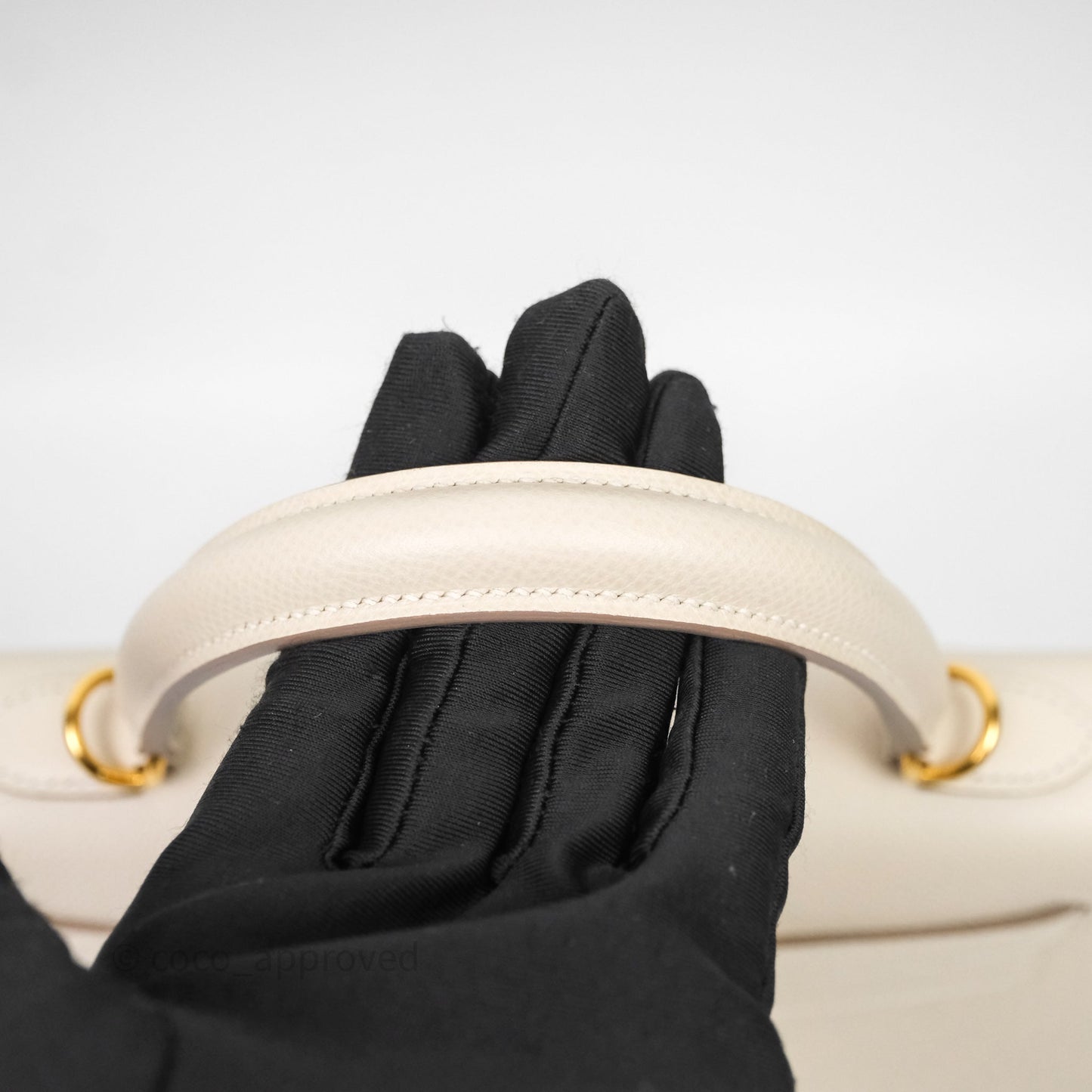 Hermes Kelly 25 Craie Epsom Gold Hardware