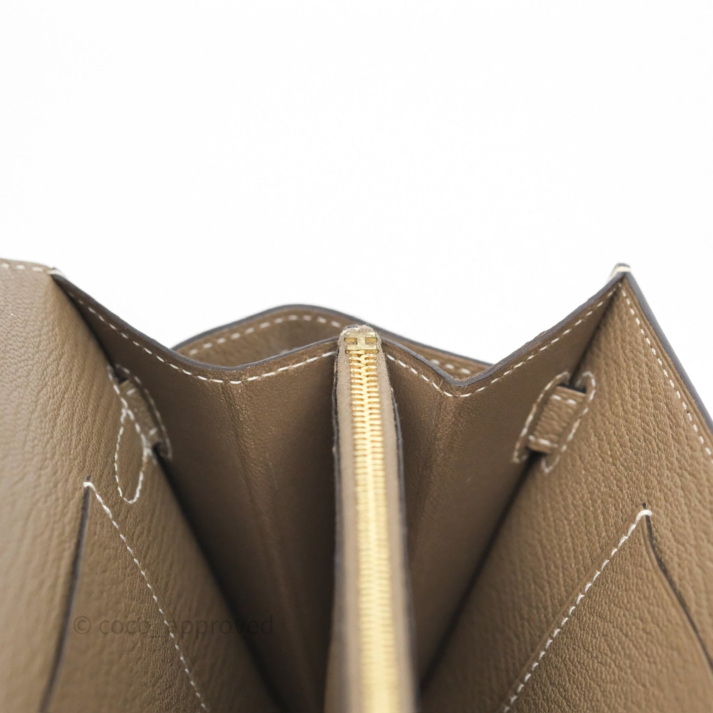 Hermès Kelly To Go Wallet Etoupe 18 Chevre Mysore Gold Hardware