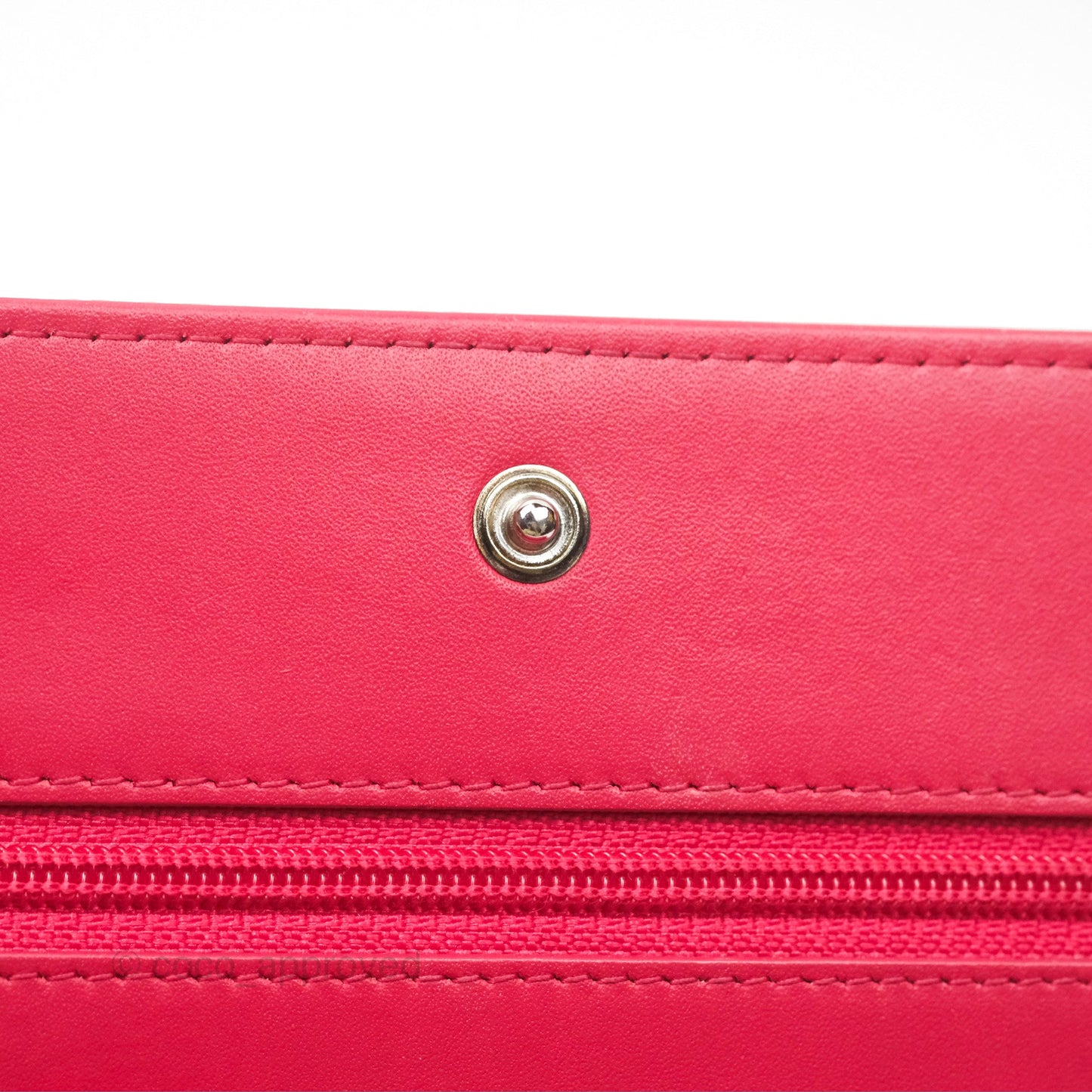 Chanel CC Wallet On Chain WOC Dark Pink Caviar Silver Hardware