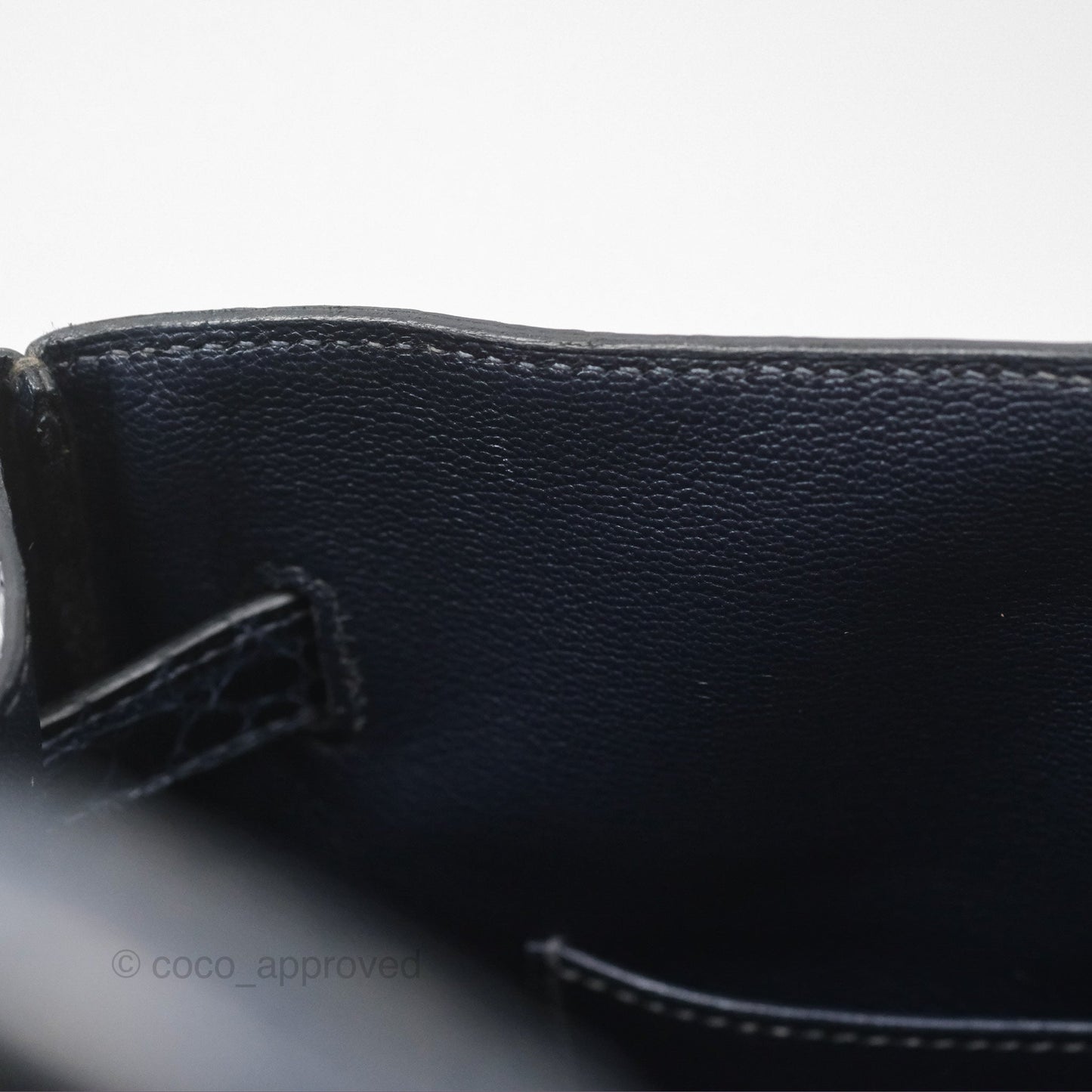 Hermès Birkin 35 Porosus Marine 78 Palladium Hardware