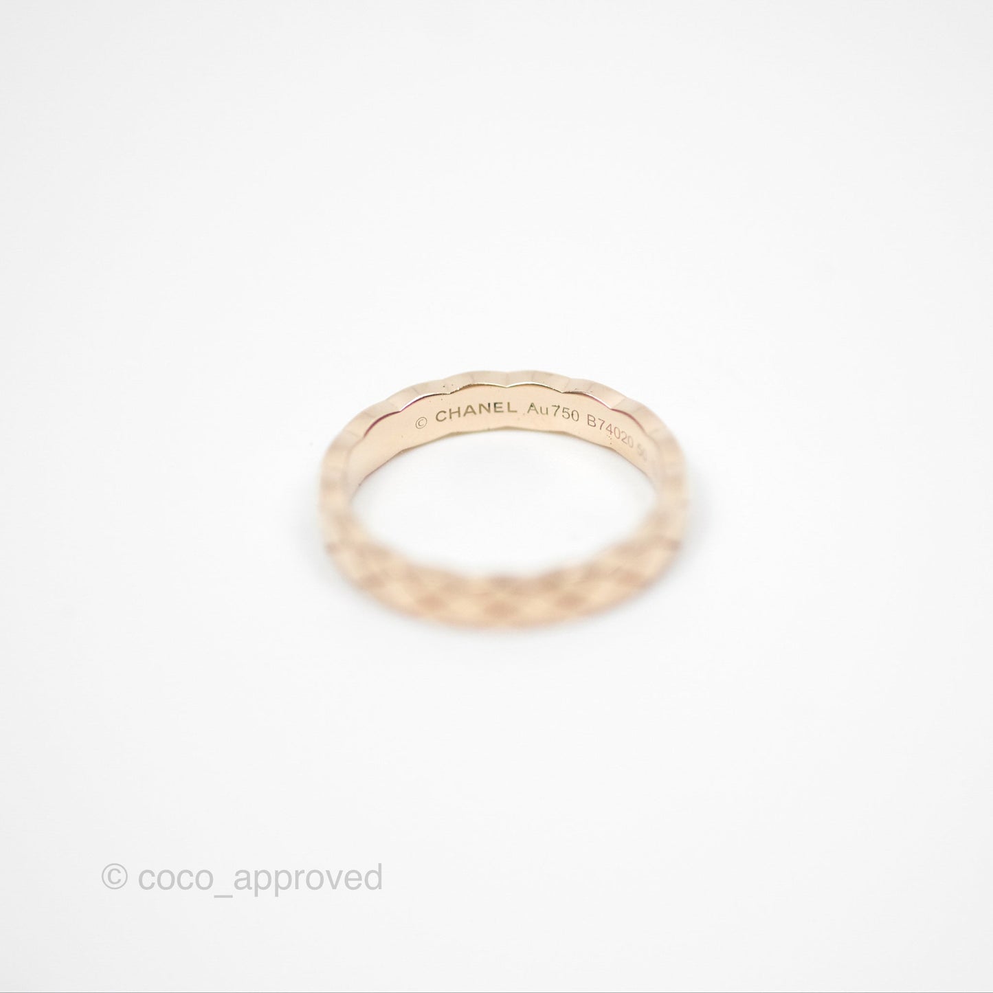 Chanel Coco Crush Ring 18K Beige Gold Size 50