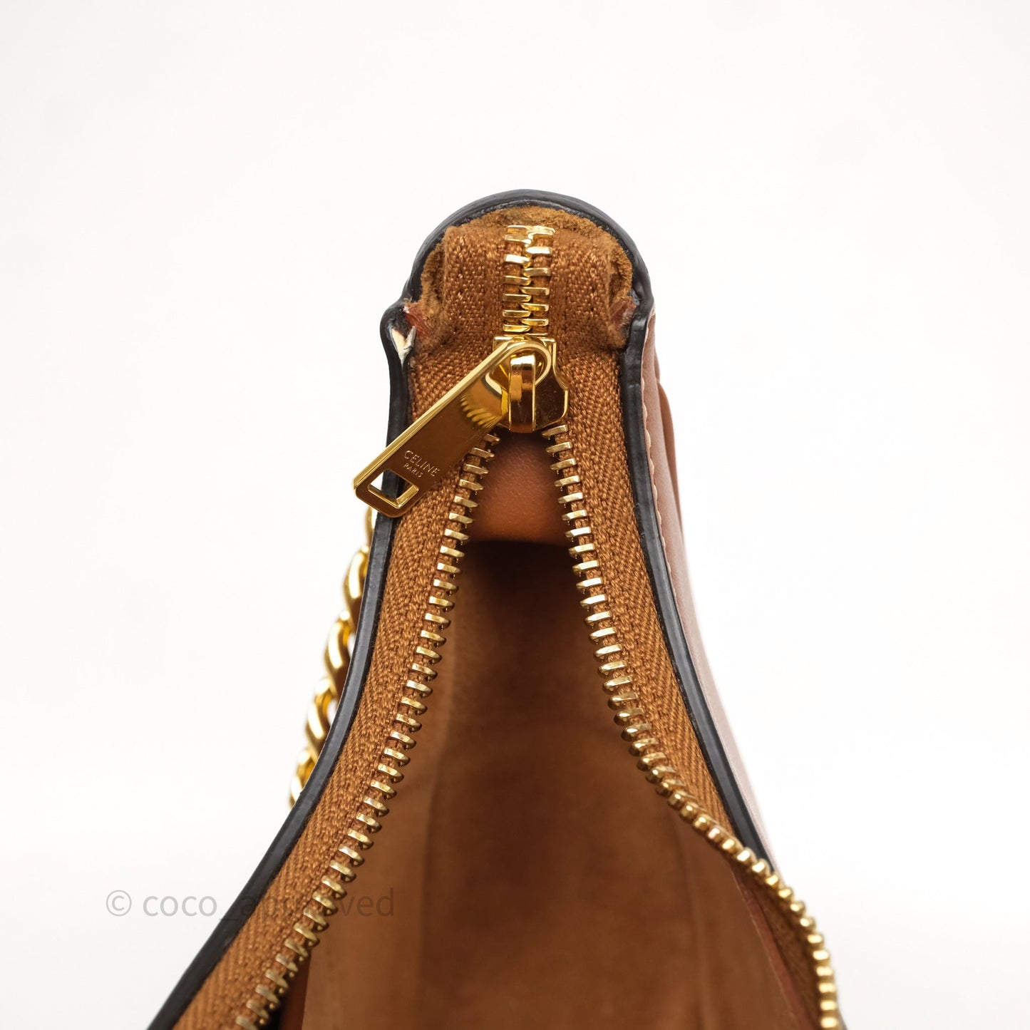 Celine Medium Ava Chain Bag Tan Calfskin