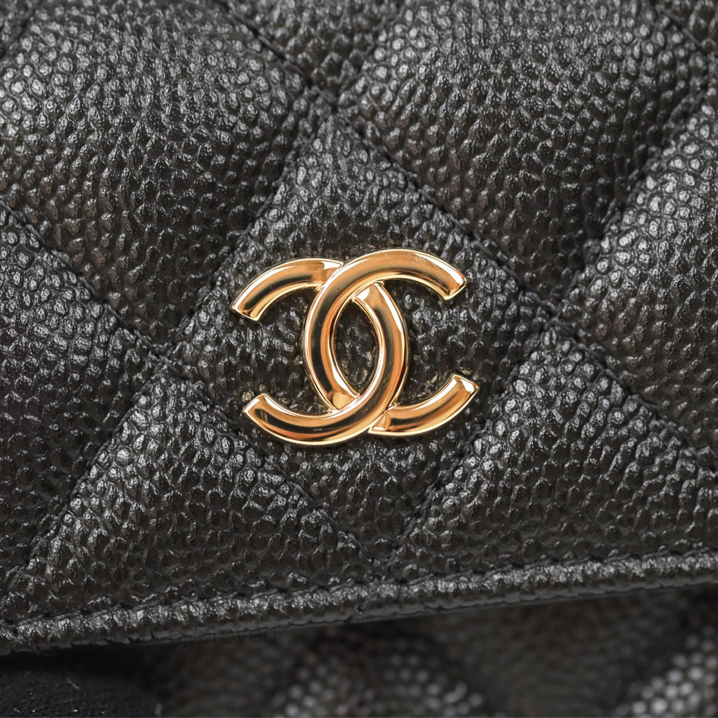 Chanel Mini Clutch with Ribbon Bow Chain Black Caviar Gold Hardware 23S